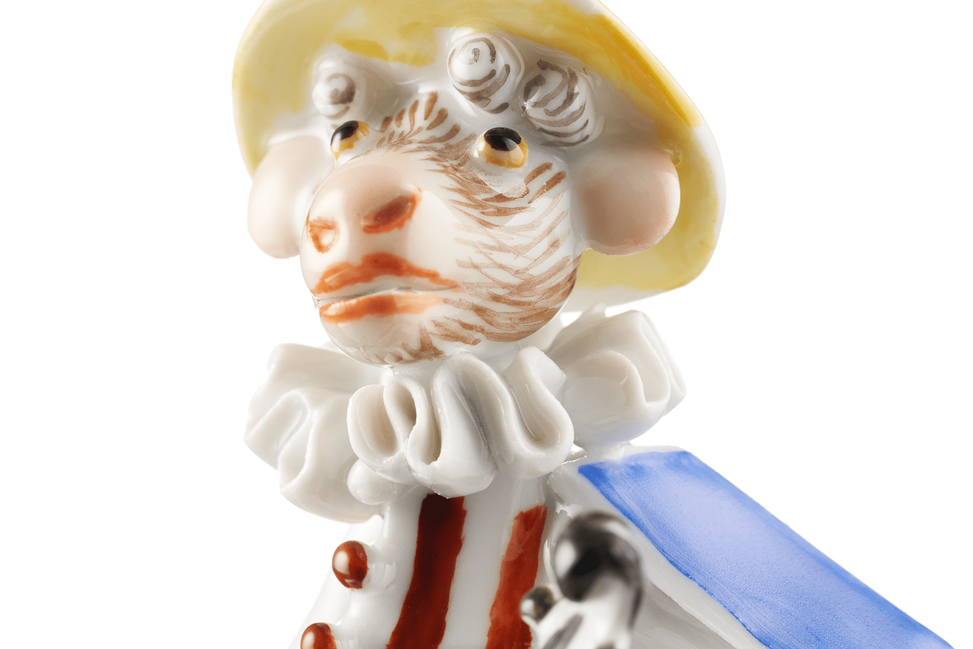 Figur Affenmusiker Gitarre, handbemalt, H 11 cm | Meissen Figuren - Edition Affenkapelle 90a317 - 83324 - Meissen Weimar