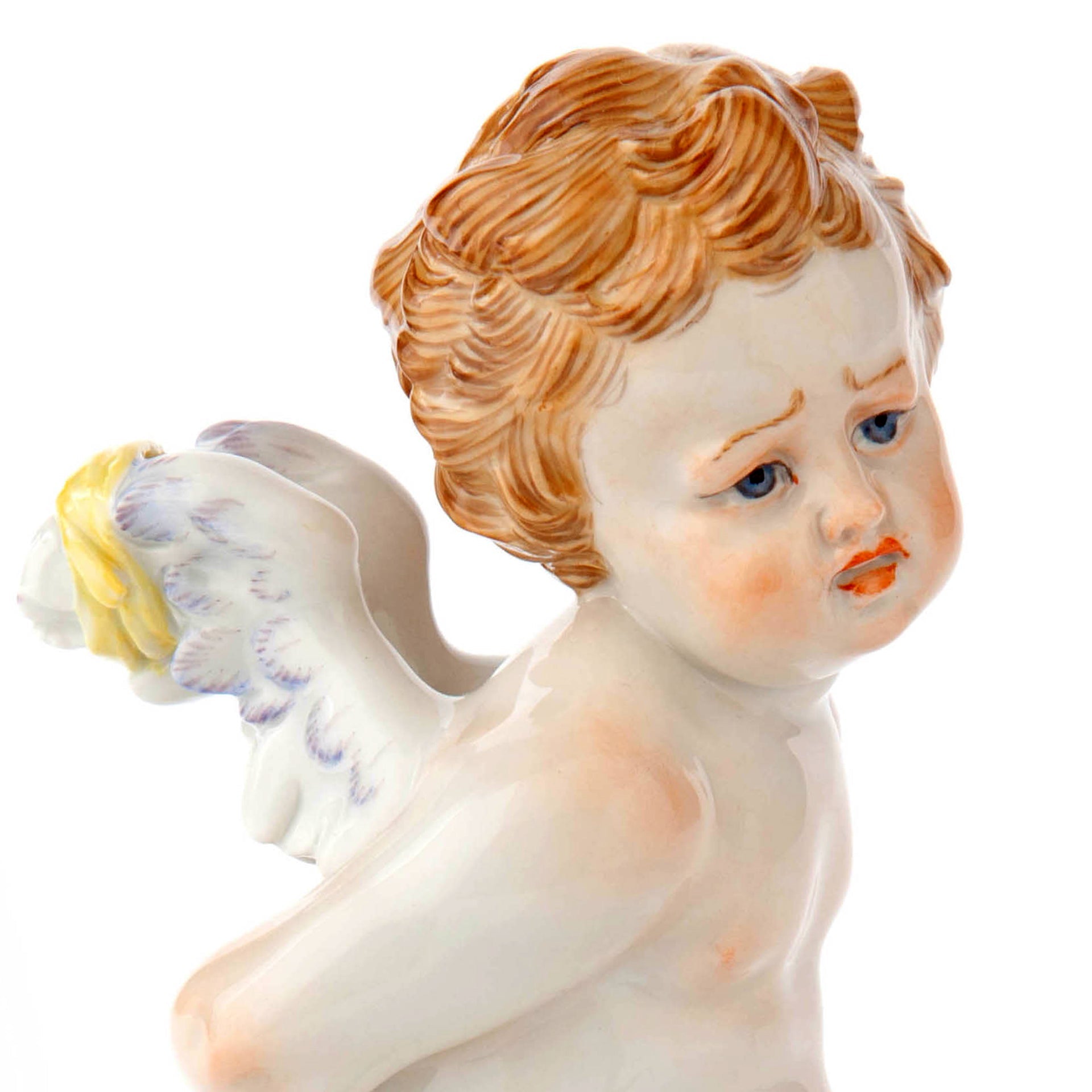 Figur Amor, bunt und gold staffiert, H 19 cm | Meissen Figuren Individuell 900300 - 70666 - Meissen Weimar