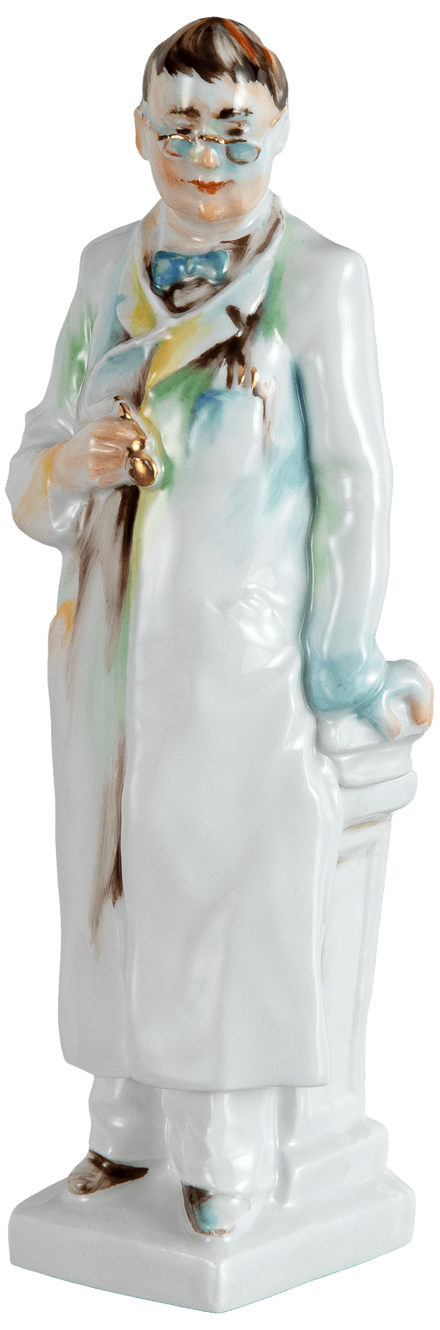Figur Arzt, Bunt und gold staffiert, H 19 cm | Meissen Skulptur 90A413 - 73618 - Meissen Weimar