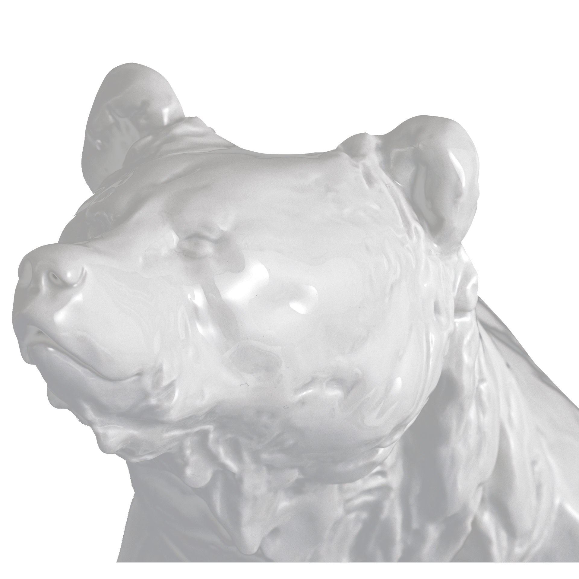 Figur Bär Weiß, H 23 cm | Meissen Figuren Böttgersteinzeug 000001-78705 - Meissen Weimar