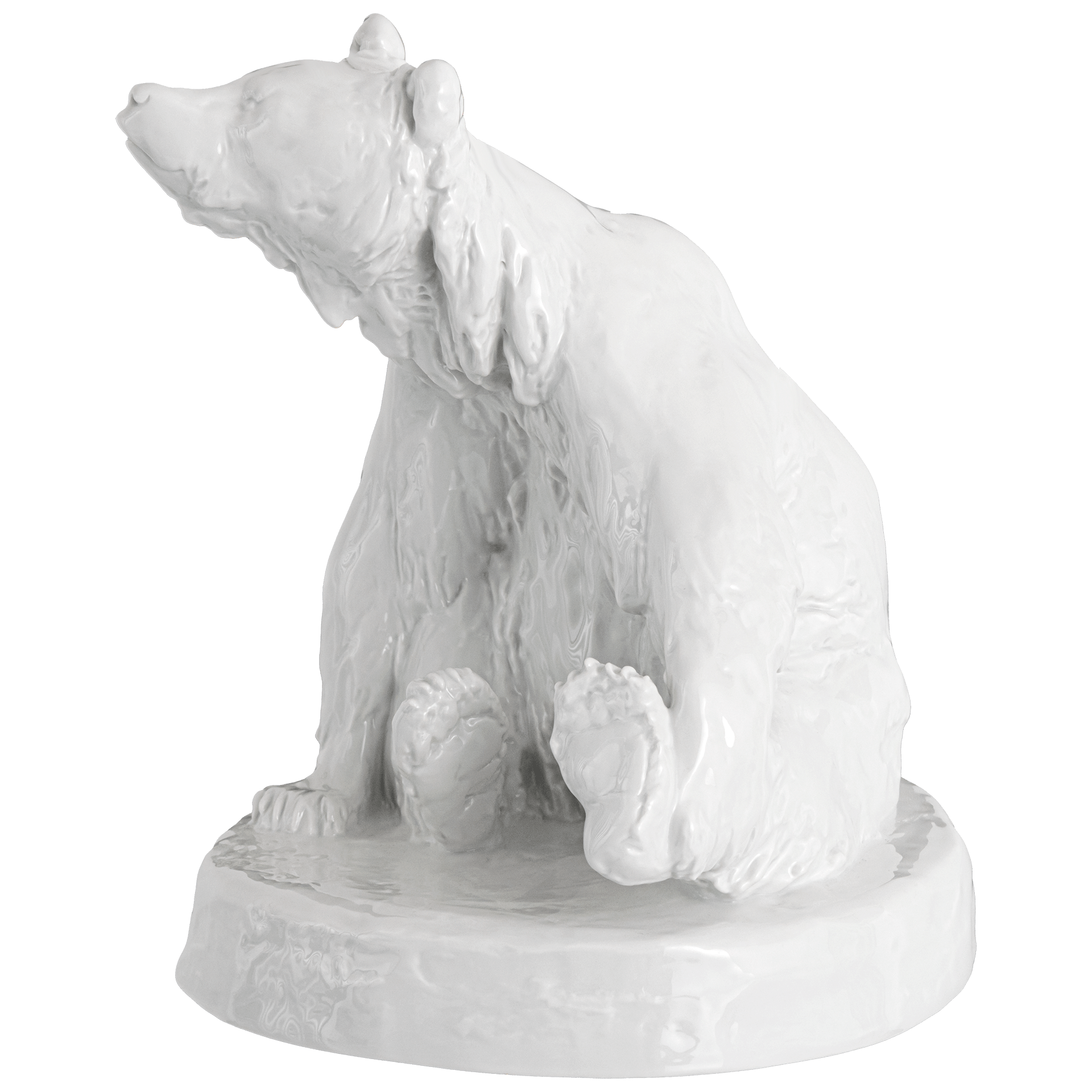 Figur Bär Weiß, H 23 cm | Meissen Figuren Böttgersteinzeug 000001-78705 - Meissen Weimar