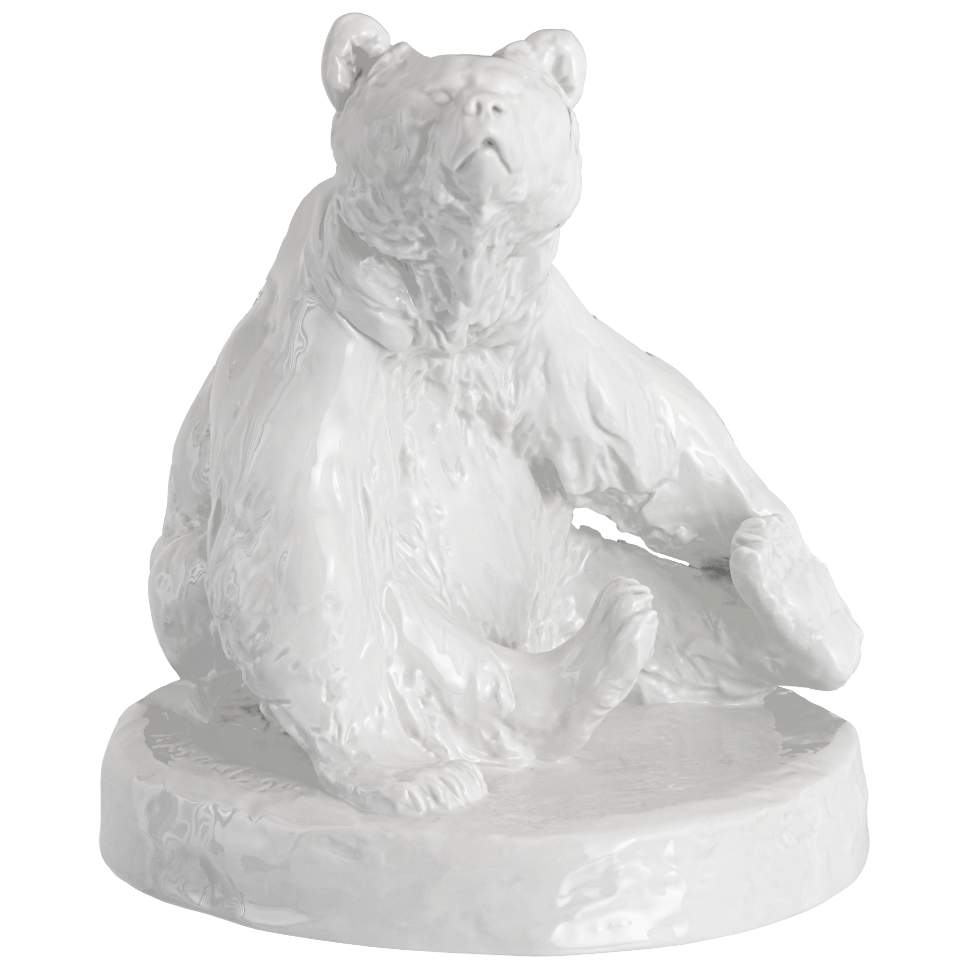 Figur Bär Weiß, H 23 cm | Meissen Figuren Böttgersteinzeug 000001-78705 - Meissen Weimar