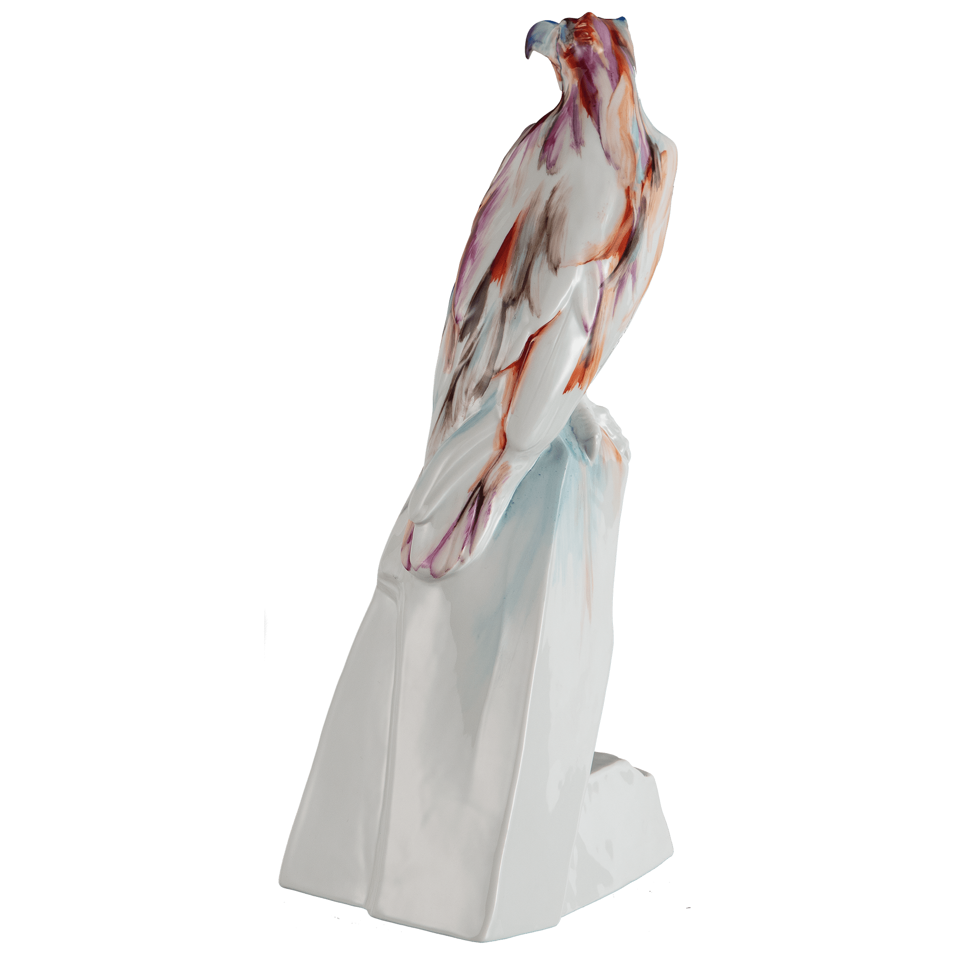 Figur Bartgeier, Rot, H 27 cm | Meissen Unikate 90a420 - 77398 - Meissen Weimar