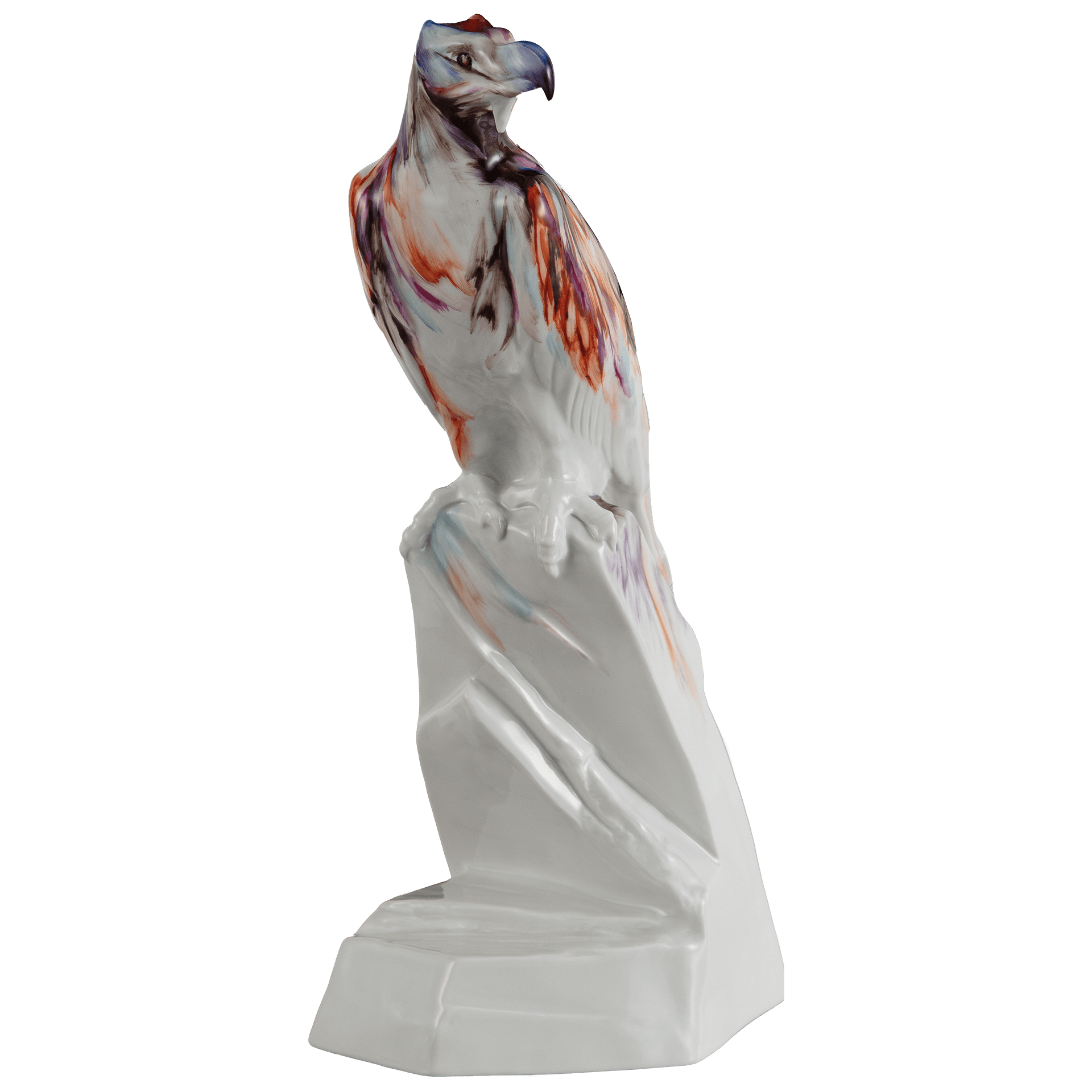 Figur Bartgeier, Rot, H 27 cm | Meissen Unikate 90a420 - 77398 - Meissen Weimar