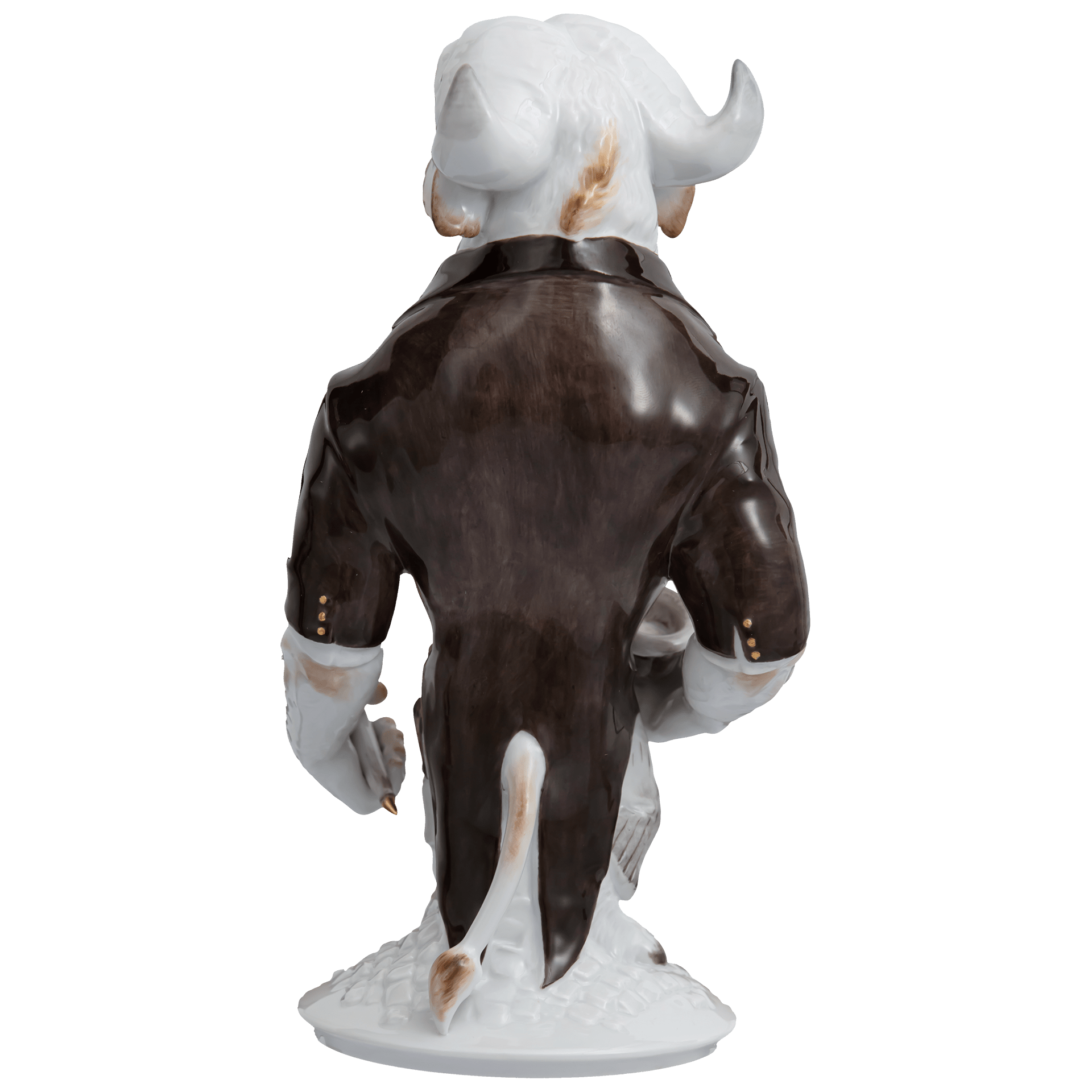 Figur Büffel Mr. Respect, bunt und gold staffiert, H 19,5 cm | Meissen Figuren - Edition Ladies & Gentlemen 900300 - 78041 - Meissen Weimar