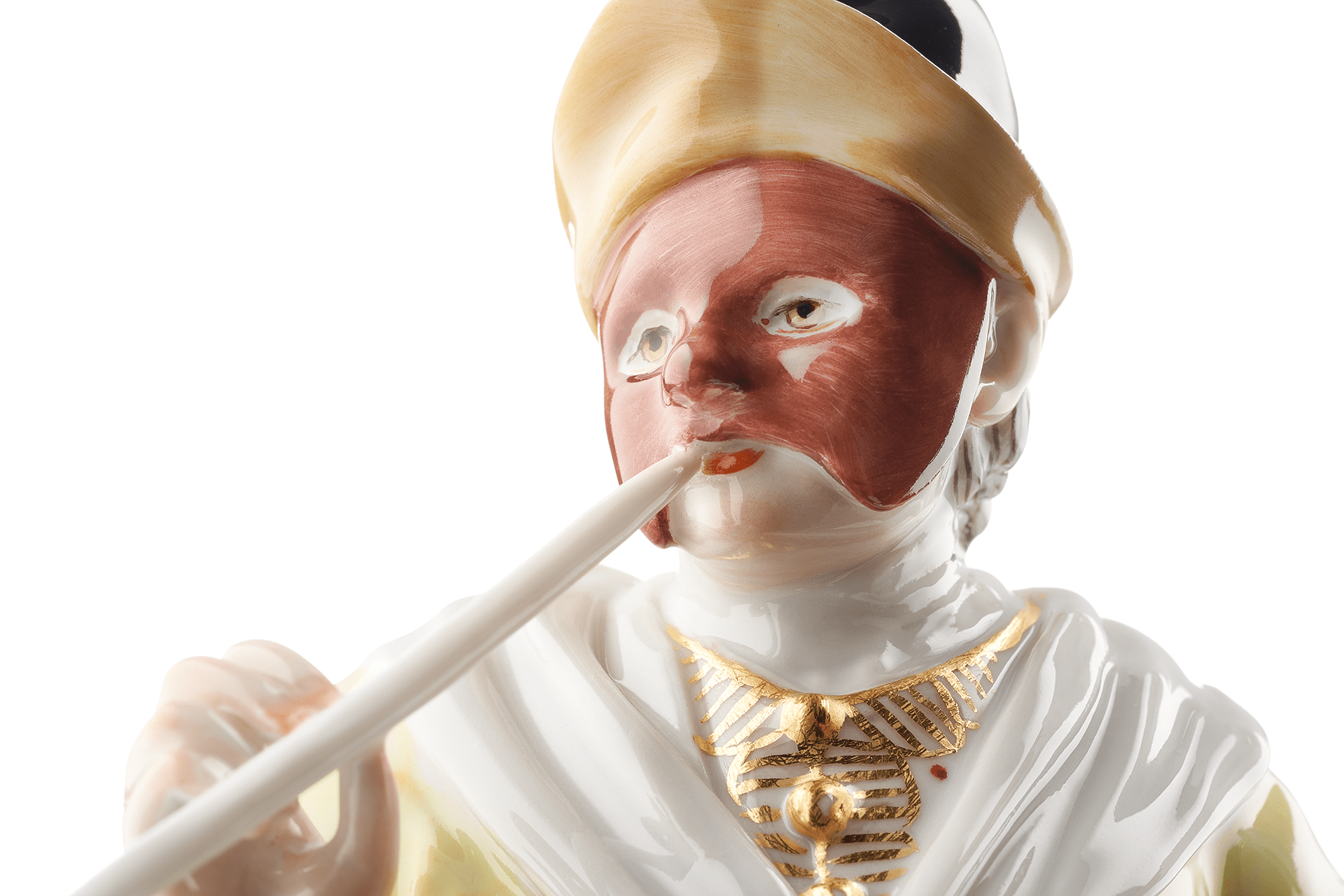 Figur Cortesan, bunt und gold staffiert, H 17 cm | Meissen Figuren - Edition Italienische Komödie 900300 - 64559 - Meissen Weimar