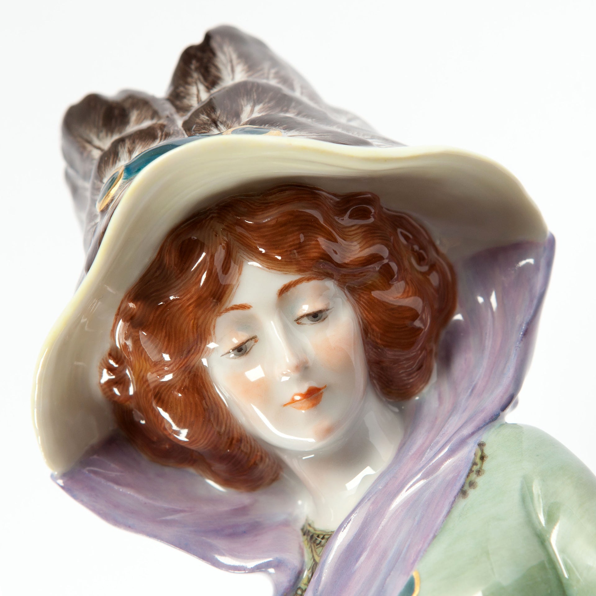 Figur Dame mit Schirm Limitierte Meisterwerke, Porzellan, H 28 cm | Meissen Limitierte Meisterwerke 900384 - 73455 - Meissen Weimar