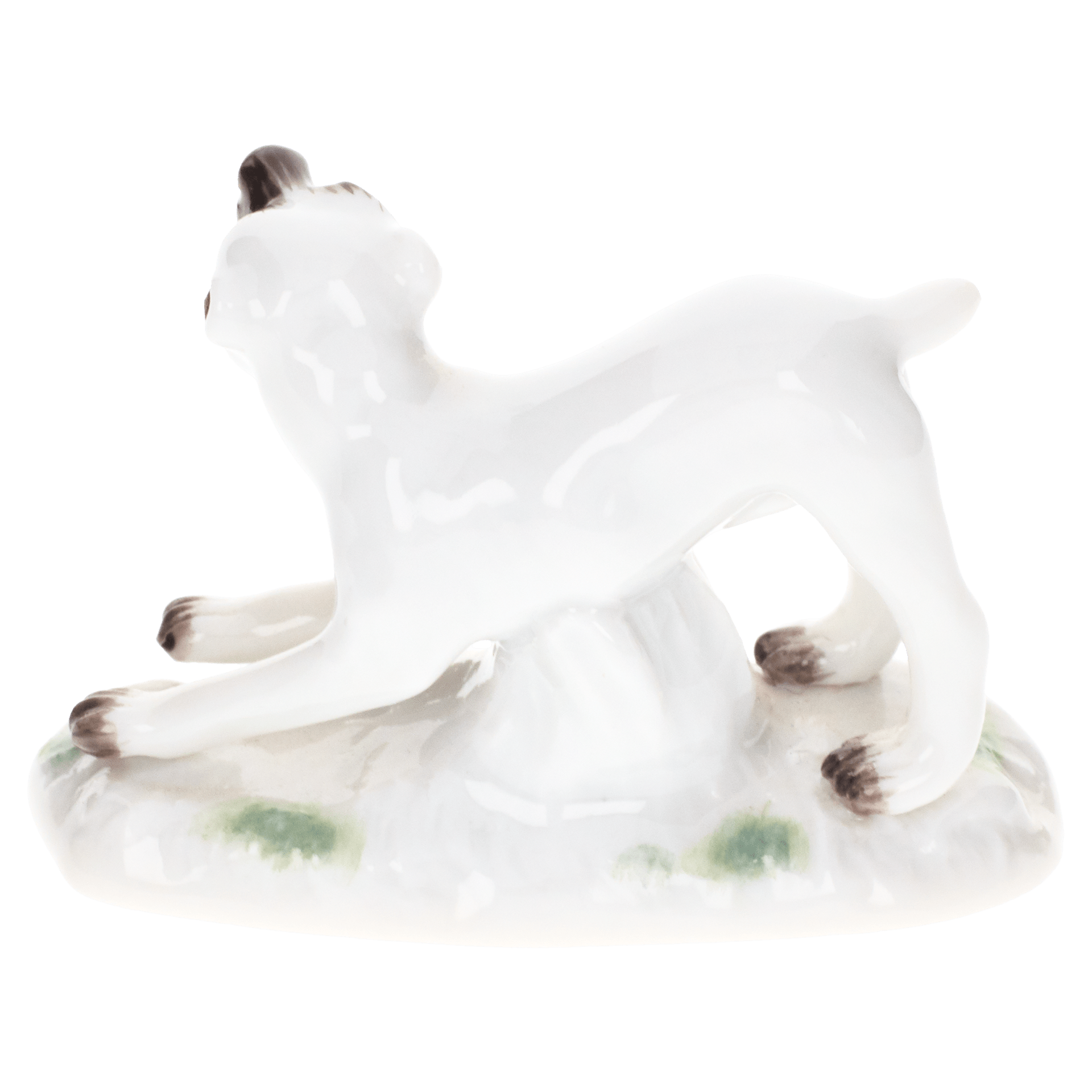 Figur Dänisches Hündchen, Bunt staffiert, H 2.5 cm | Meissen Figuren Individuell 900100-78883 - Meissen Weimar
