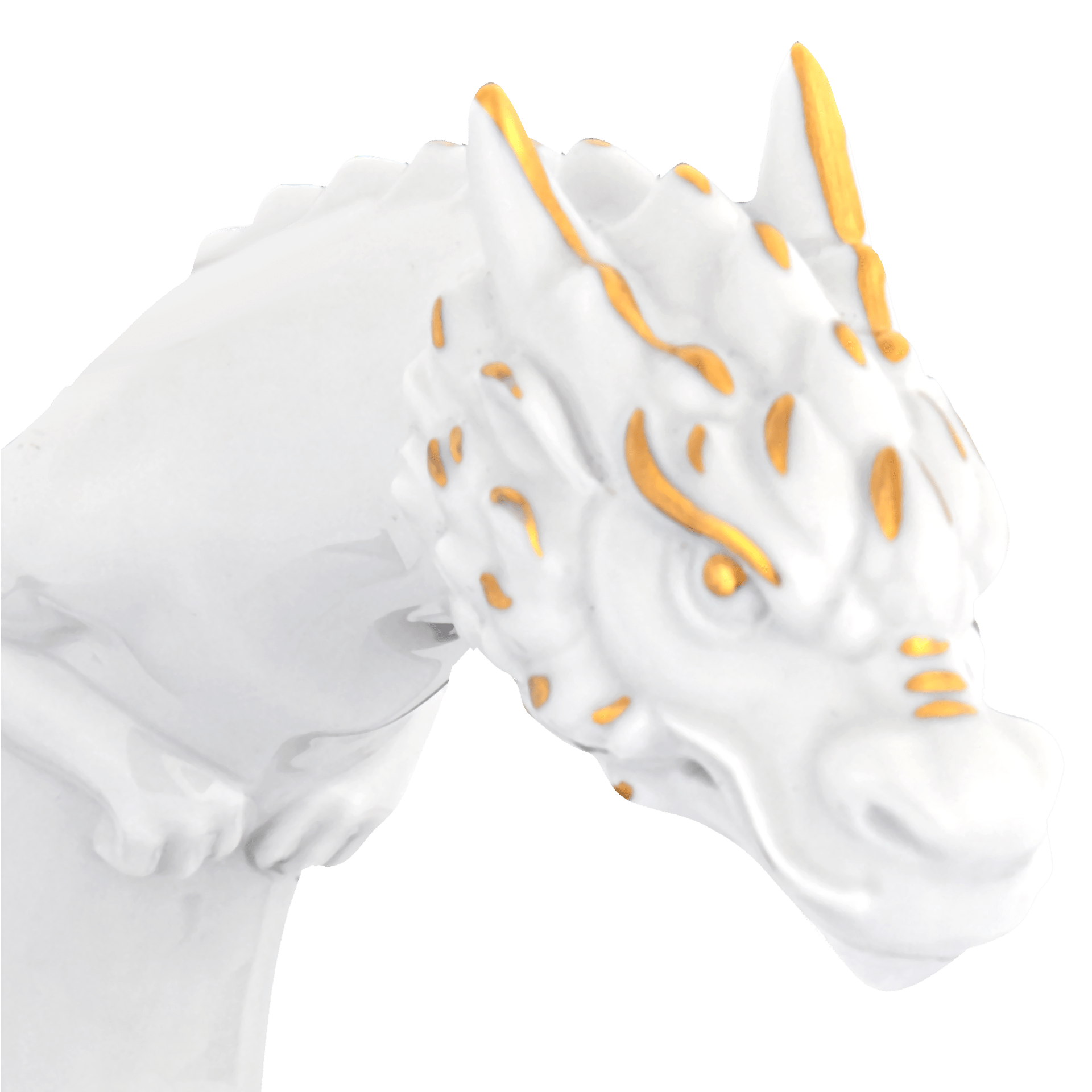Figur Drache Weiß und Gold, H 12,5 cm | Meissen Figuren Individuell 900200 - 83654 - Meissen Weimar