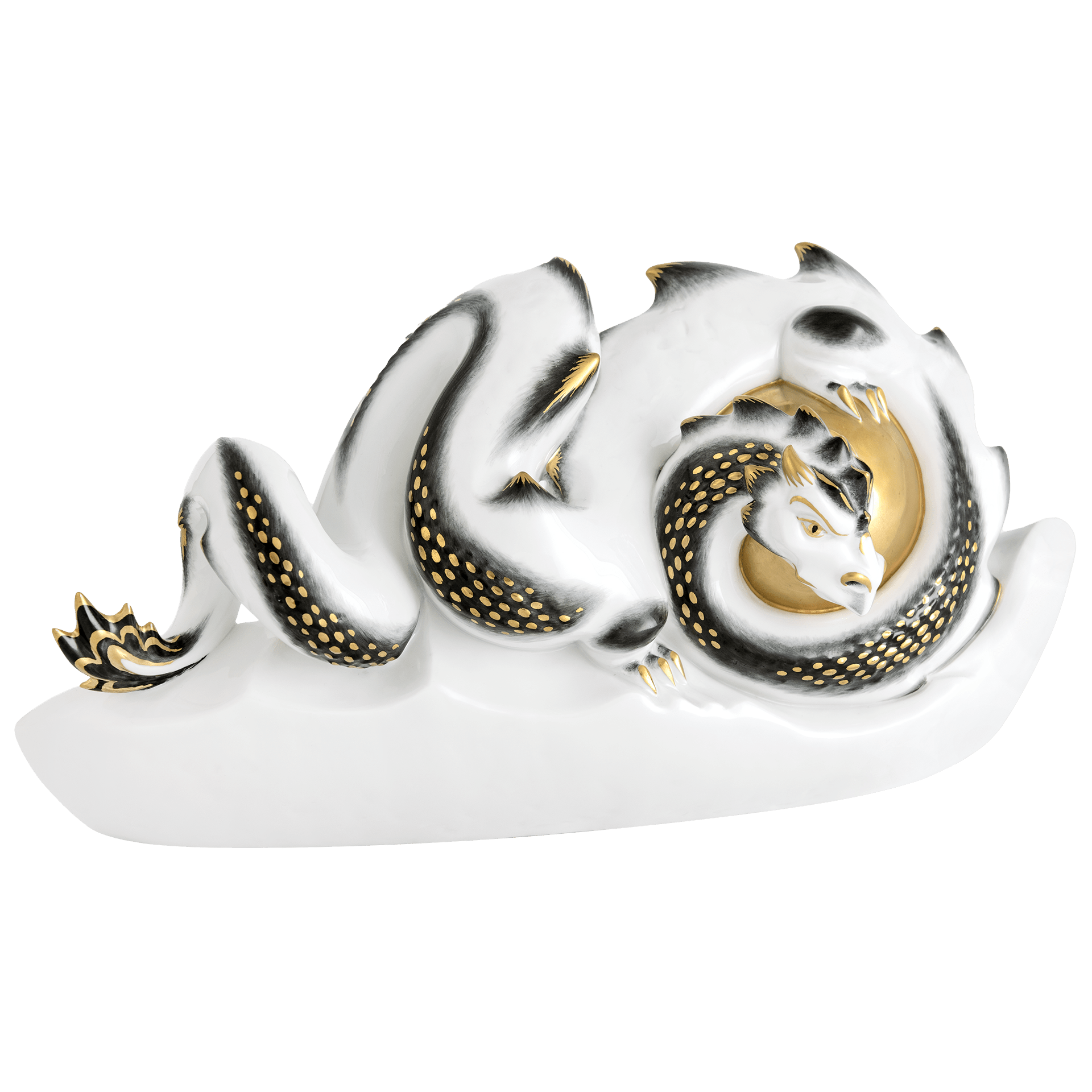 Figur, Drachenperle schwarz und gold, H 15,5 cm, limitiert | Meissen Figuren Individuell 90a974-78m29 - Meissen Weimar