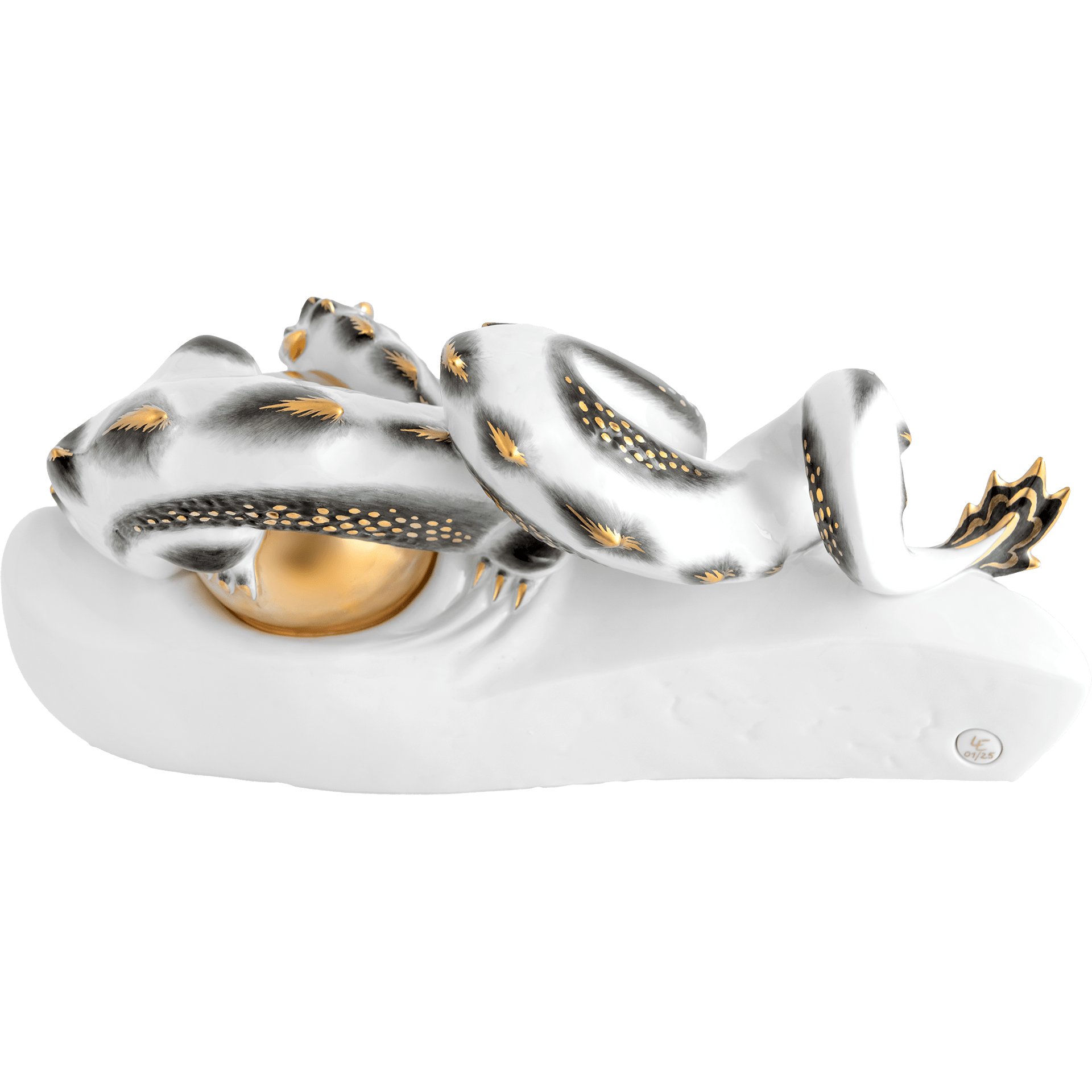 Figur, Drachenperle schwarz und gold, H 15,5 cm, limitiert | Meissen Figuren Individuell 90a974-78m29 - Meissen Weimar