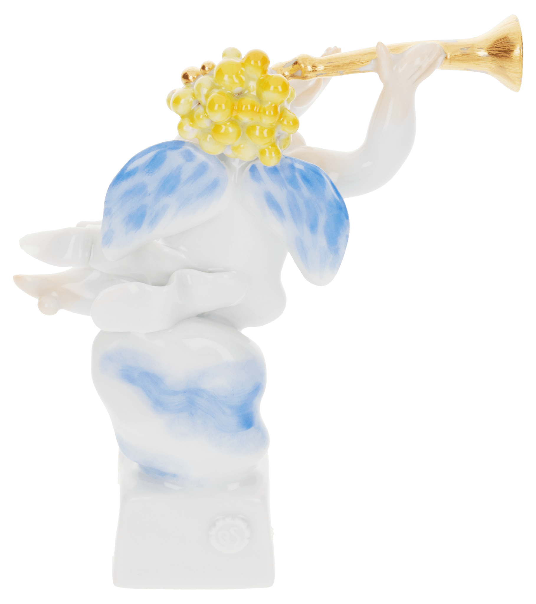 Figur Engel mit Tute, bunt und gold staffiert, H 9,5 cm | Meissen Figuren Individuell 900300 - 83339 - Meissen Weimar