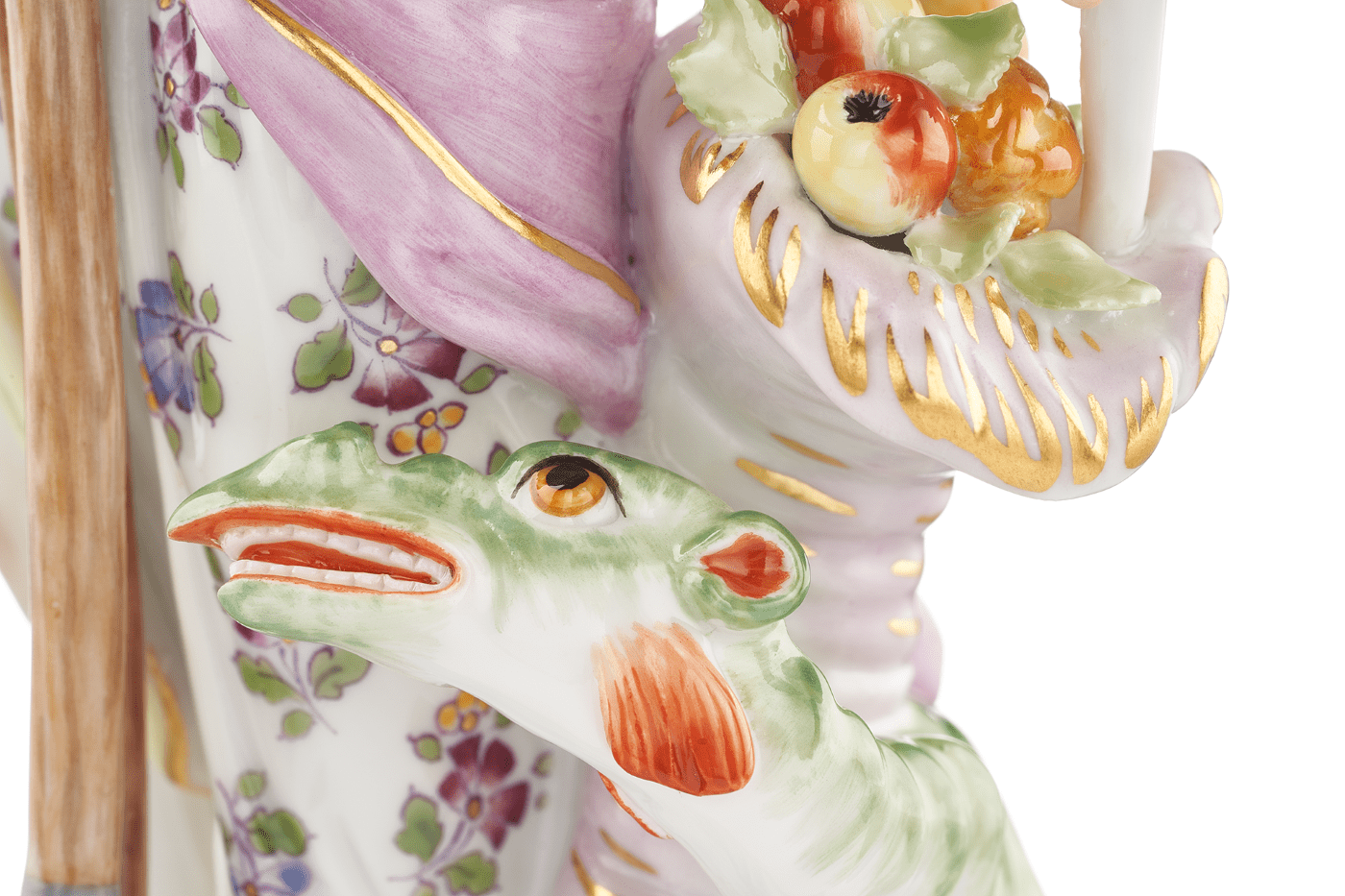 Figur Erde bunt und gold staffiert, H 14.3 cm | Meissen Figuren Individuell 900300 - 70752 - Meissen Weimar