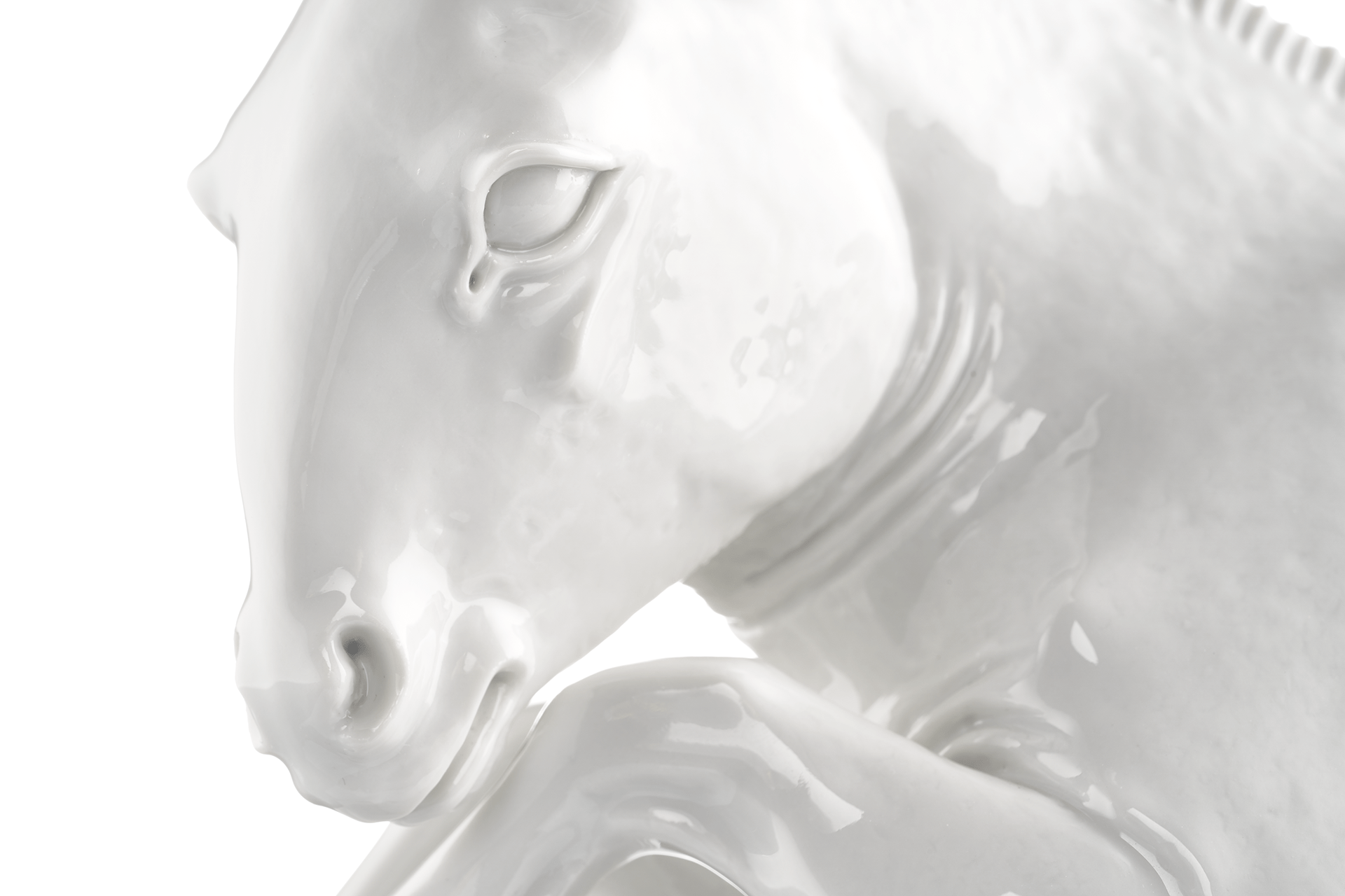 Figur Esel, weiß - goldener Sockel, H 17 cm | Meissen Limitierte Meisterwerke 900284 - 78007 - Meissen Weimar