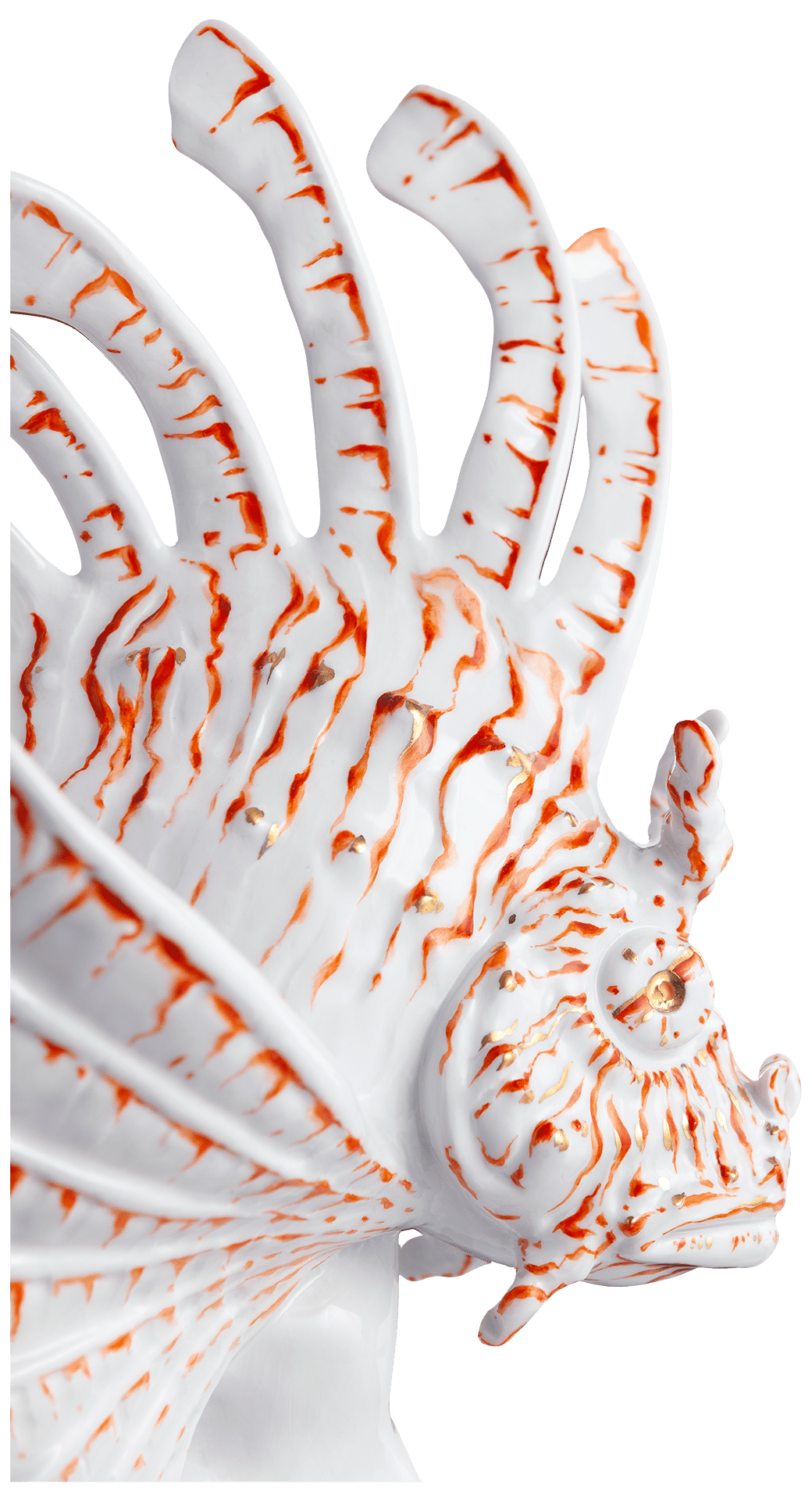 Figur Feuerfisch, Rot - Gold, H 28 cm | Meissen Figuren Individuell 900374 - 78816 - Meissen Weimar