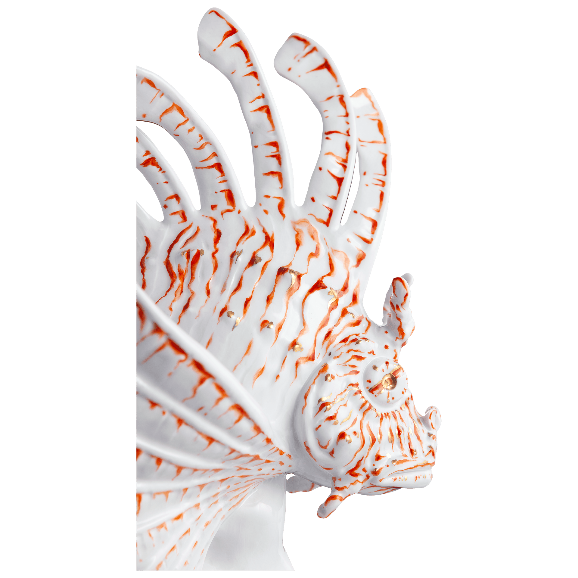 Figur Feuerfisch, Rot - Gold, H 28 cm | Meissen Figuren Individuell 900374 - 78816 - Meissen Weimar