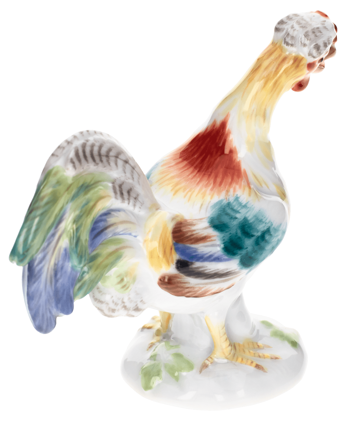 Figur Hahn, Bunt staffiert, H 6 cm | Meissen Figuren Individuell 900100 - 77196 - Meissen Weimar