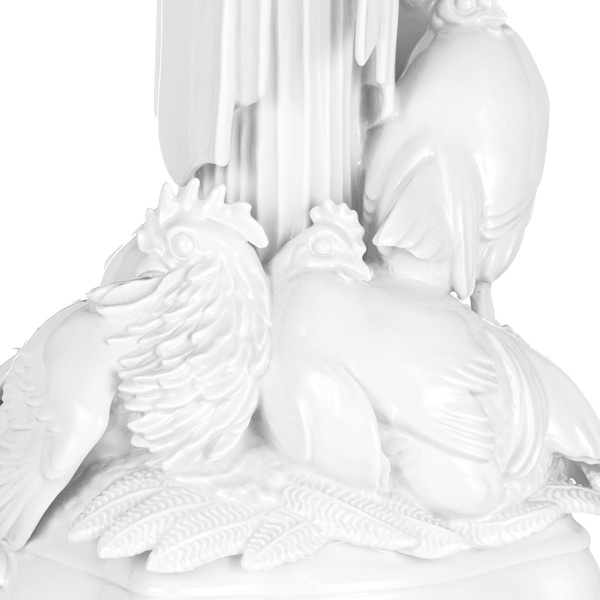 Figur Hahnengruppe, Porzellan, H 44 cm | Meissen Limitierte Meisterwerke 000084 - 77m07 - Meissen Weimar