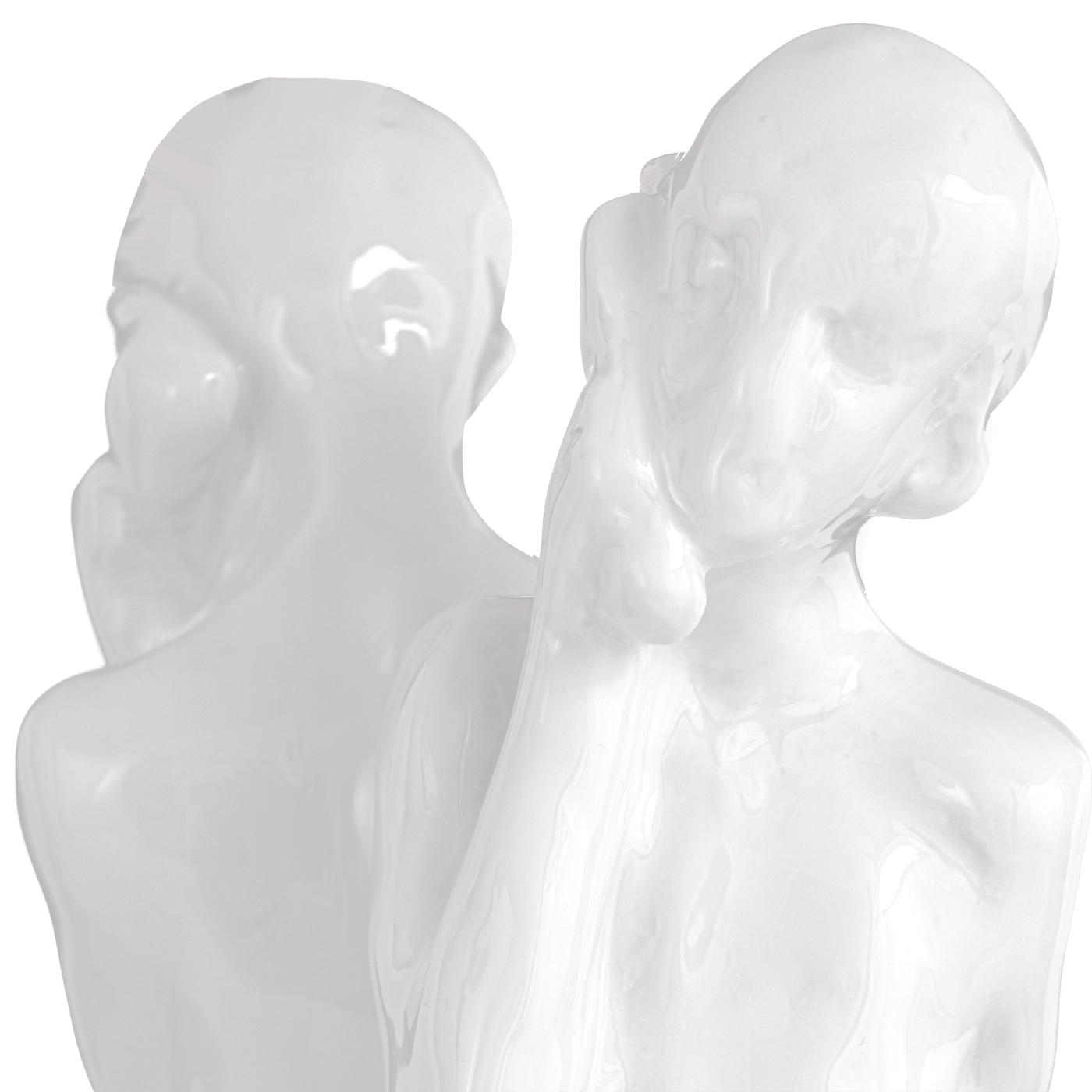 Figur Handypaar, Weiß, H 32 cm | Meissen Figuren Individuell 000001 - 90308 - Meissen Weimar