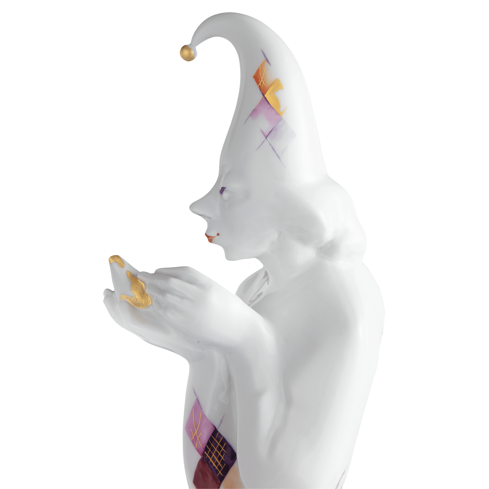 Figur Harlekin, Weiß, H 42 cm, limitiert 25 Stück | Meissen Einzelplastik 900374 - 73643 - Meissen Weimar