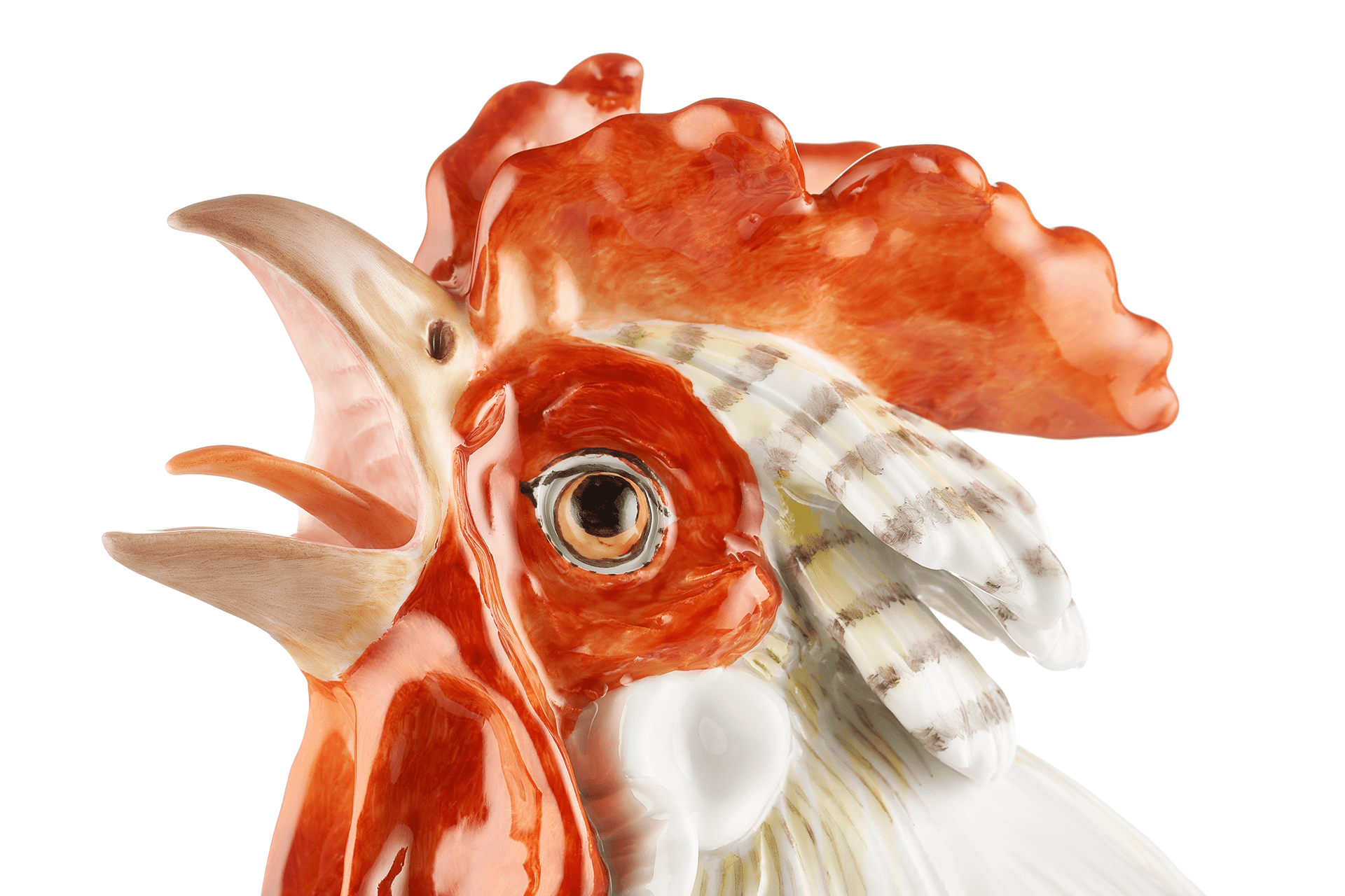 Figur Haushahn auf Holzstoß, Höhe 35 cm | Meissen Exklusiv - Kollektion 900180 - 77169 - Meissen Weimar