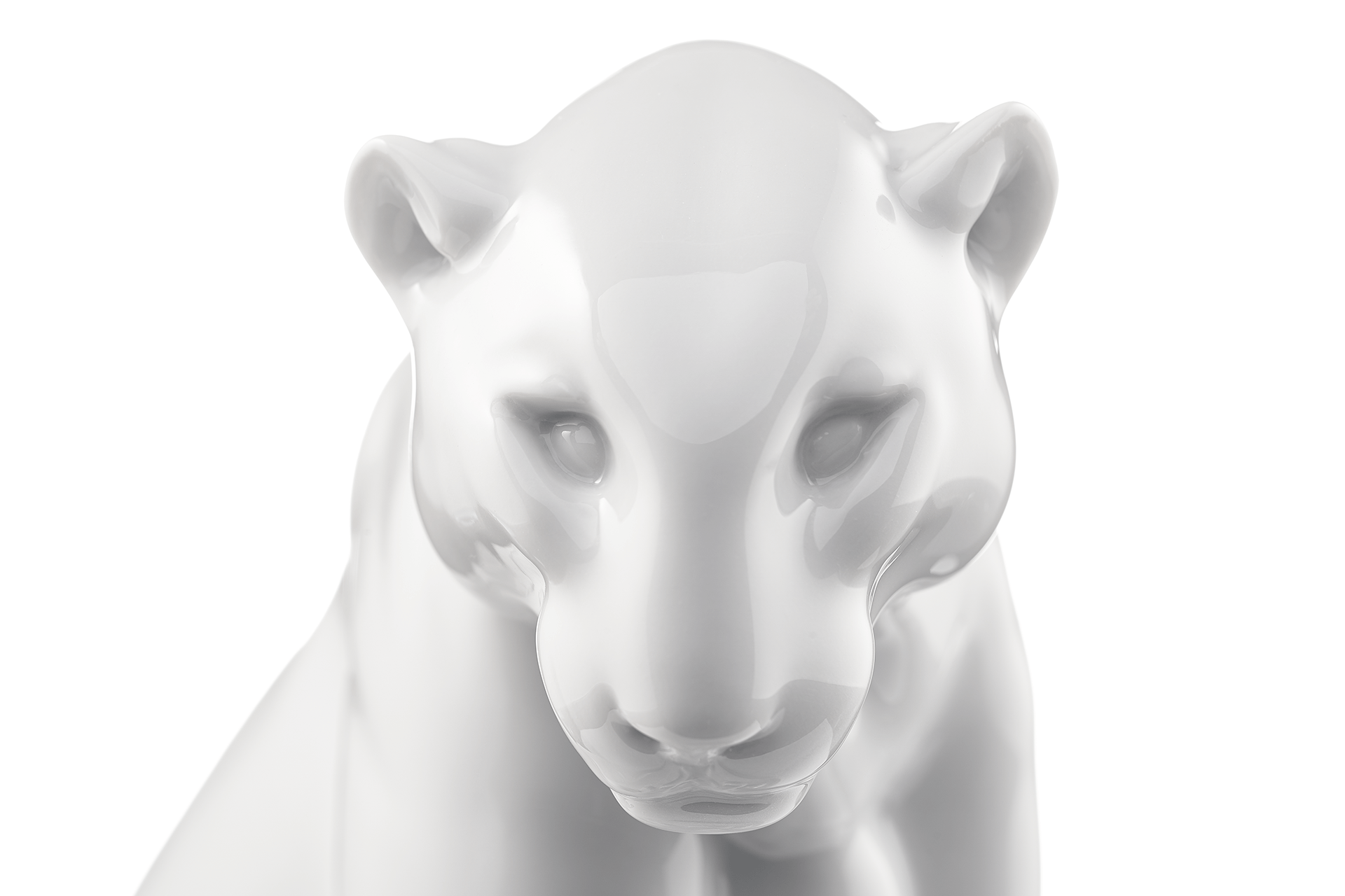 Figur Leopard Weiß, H 14 cm | Meissen Figuren Individuell 000001 - 78723 - Meissen Weimar