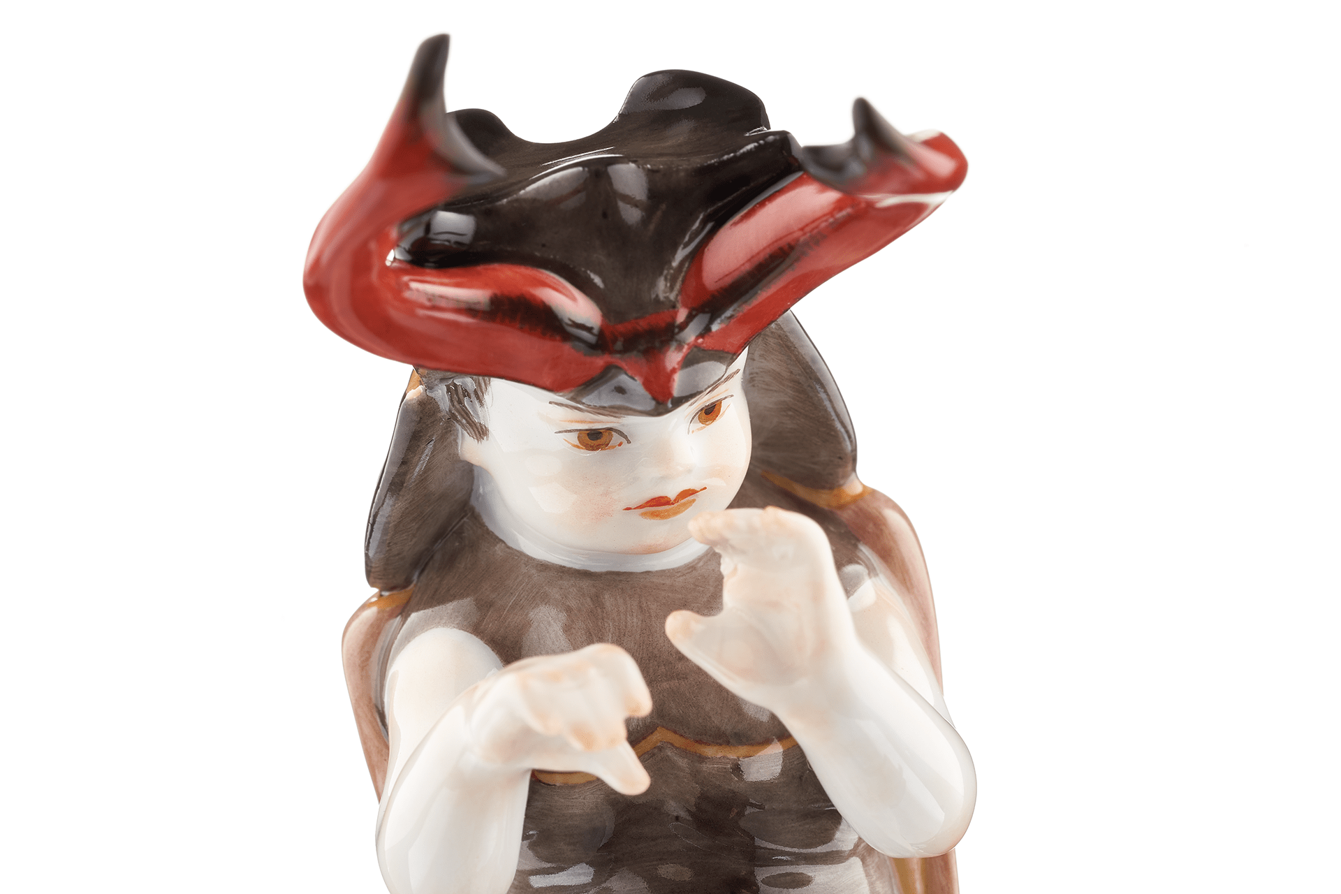 Figur Mädchen als Hirschkäfer, bunt staffiert, H 10 cm | Meissen Figuren - Edition Amoretten 900100 - 60144 - Meissen Weimar