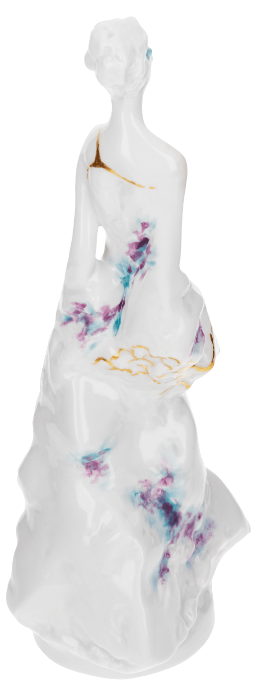 Figur Model II Modenschau, bunt und gold staffiert, H 17,5 cm | Meissen Figuren Individuell 900300 - 73621 - Meissen Weimar