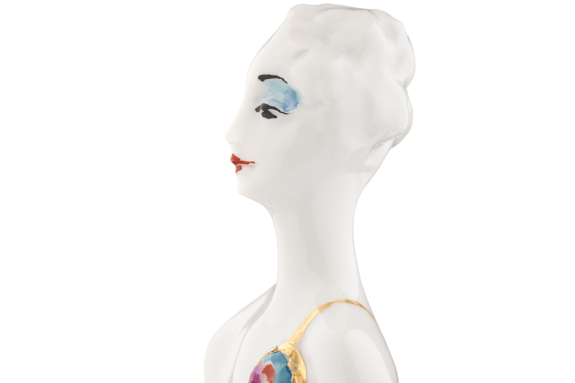 Figur Model II Modenschau, bunt und gold staffiert, H 17,5 cm | Meissen Figuren Individuell 900300 - 73621 - Meissen Weimar