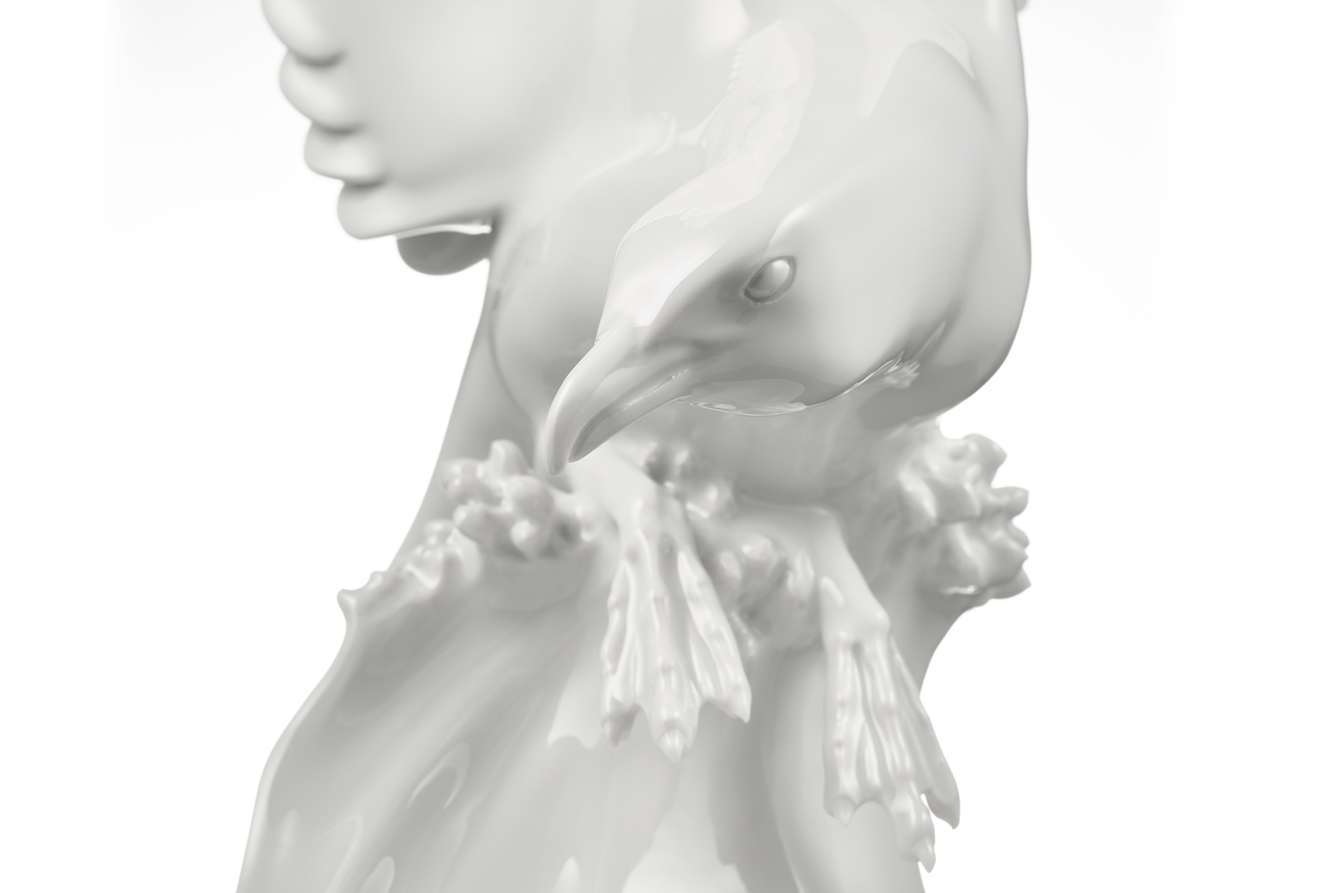 Figur Möwe Weiß H 43 cm | Meissen Figuren Individuell 000001 - 77m01 - Meissen Weimar