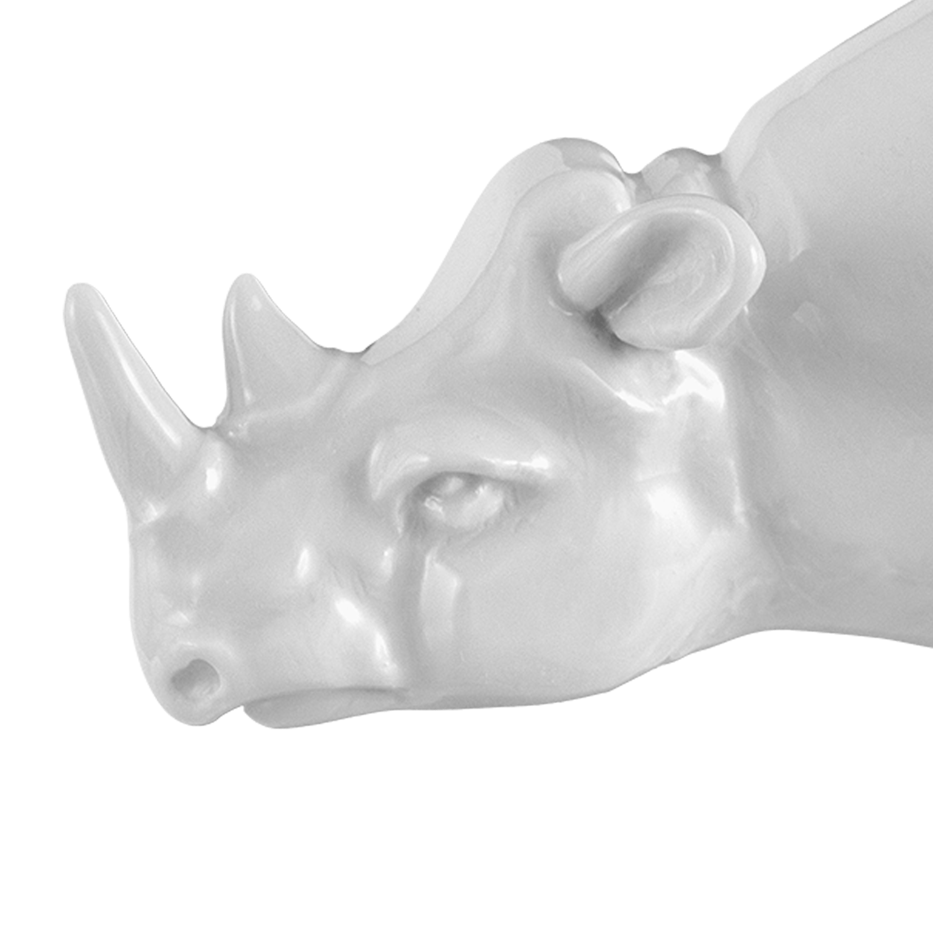 Figur Nashorn Weiß H 12,5 cm | Meissen Atelier - Edition 000001 - 78016 - Meissen Weimar
