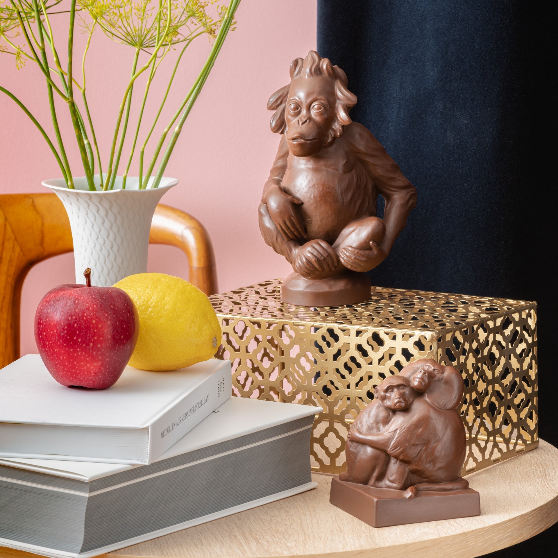 Figur Orang - Utan Böttgersteinzeug H 18 cm | Accessoires Meissen Böttgersteinzeug 000002 - 86138 - Meissen Weimar