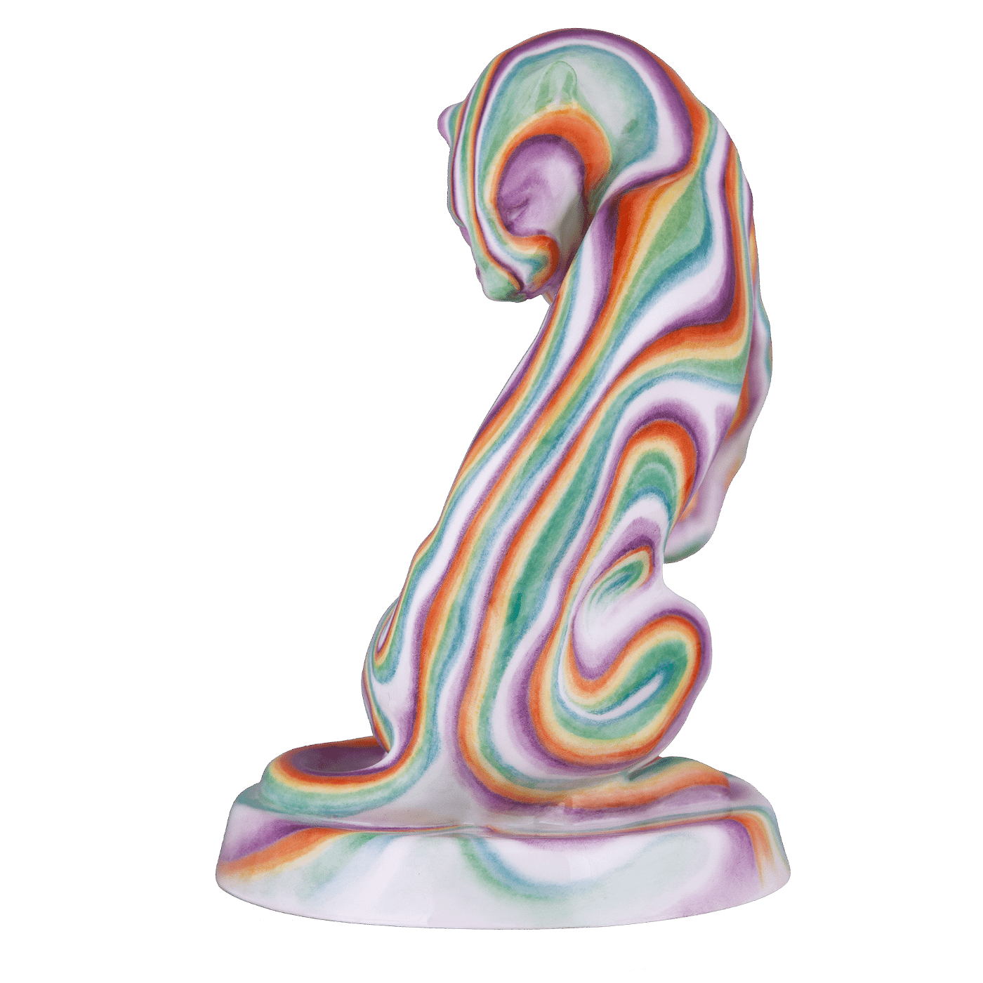 Figur Panther Airbrush Look, H 17 cm | Meissen Atelier - Edition 65o001 - 78734 - Meissen Weimar
