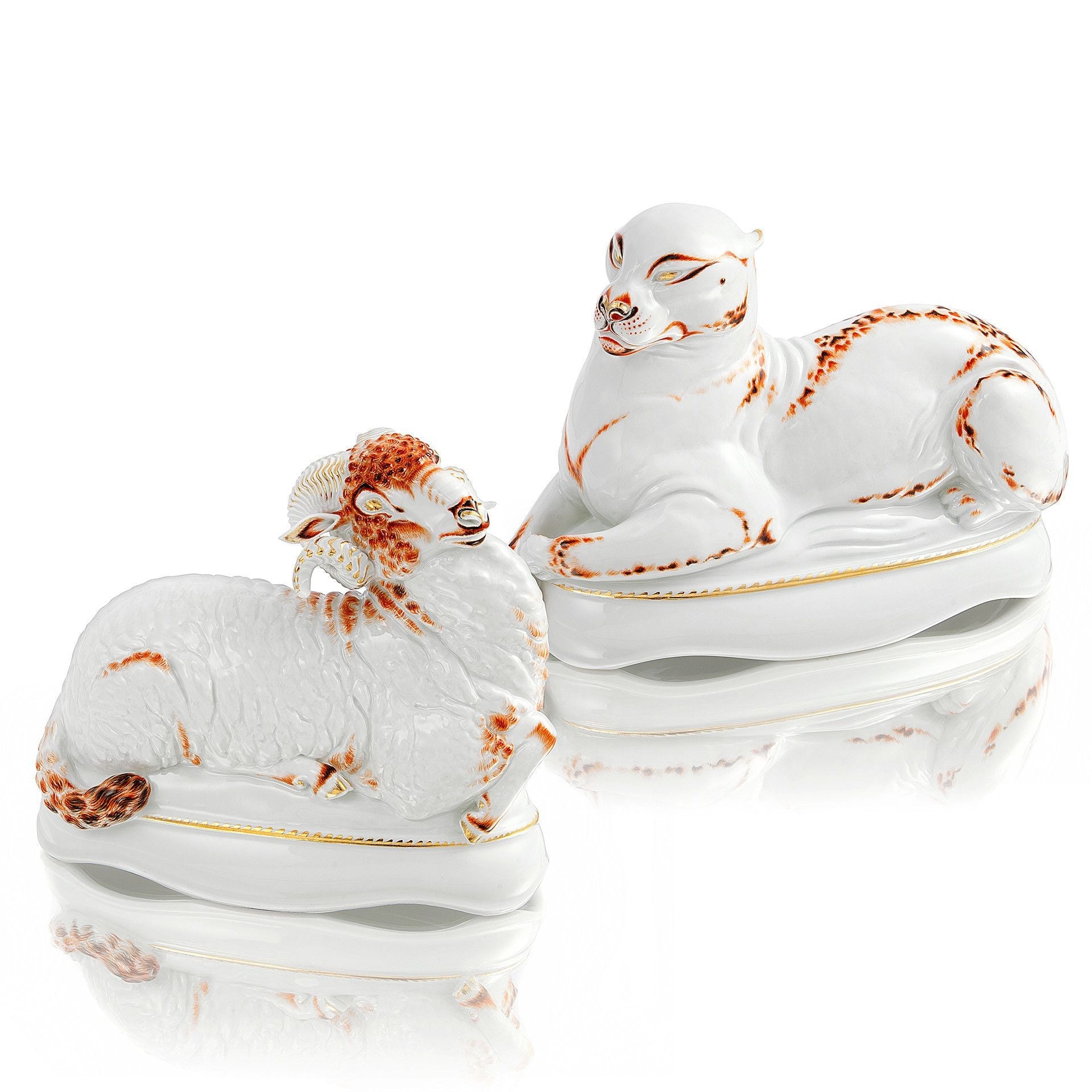 Figur Panther, Limitiert, H 17 cm | Meissen Limitierte Meisterwerke 900584 - 78321 - Meissen Weimar