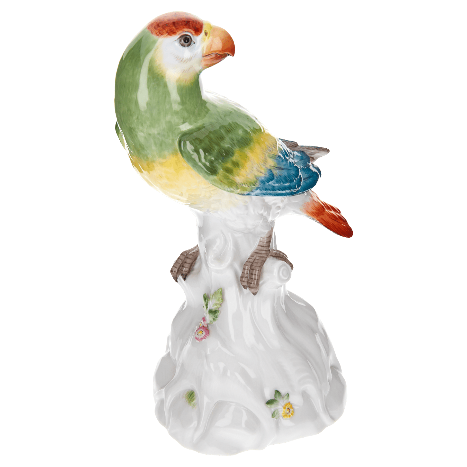 Figur Papagei, Bunt staffiert, H 22 cm | Meissen Figuren Individuell 900100-77039 - Meissen Weimar