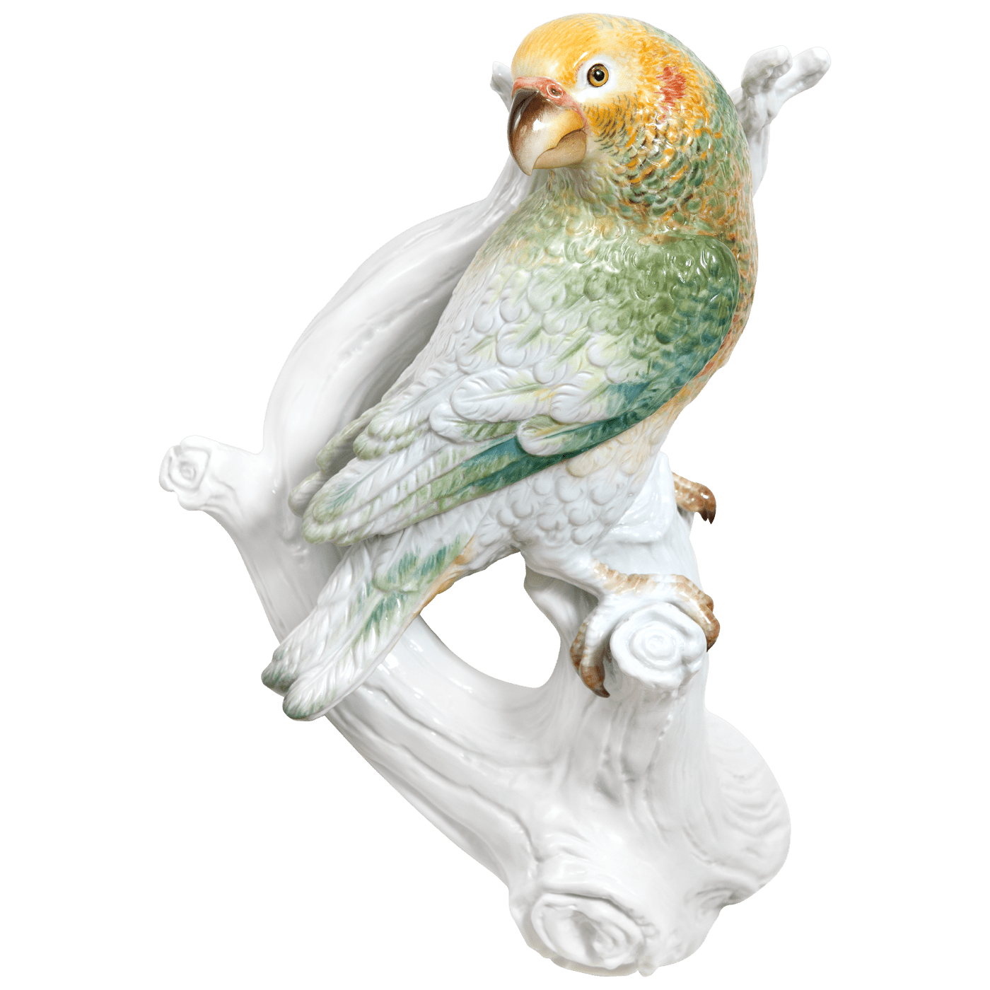 Figur Papagei bunt staffiert H 25 cm | Meissen Figuren Individuell 900100 - 77m09 - Meissen Weimar