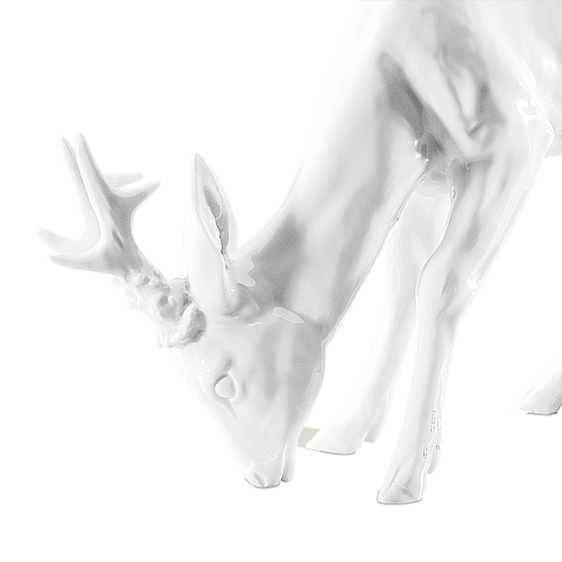 Figur Rehbock, Weiß, H 17 cm | Meissen Figuren Individuell 000001 - 78716 - Meissen Weimar