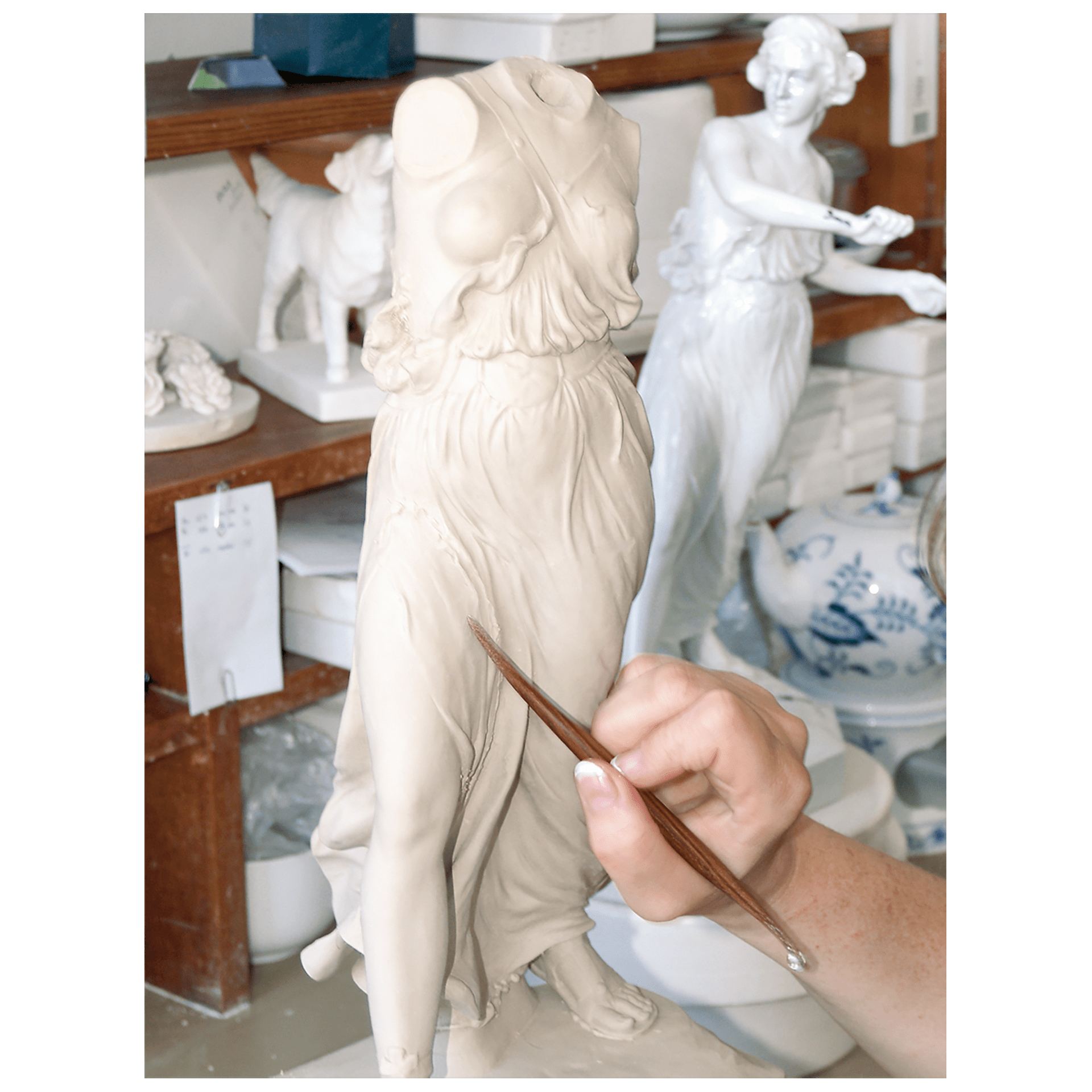 Figur Reifenwerferin H 38 cm | Meissen Exklusiv - Kollektion 900380 - 73m01 - Meissen Weimar