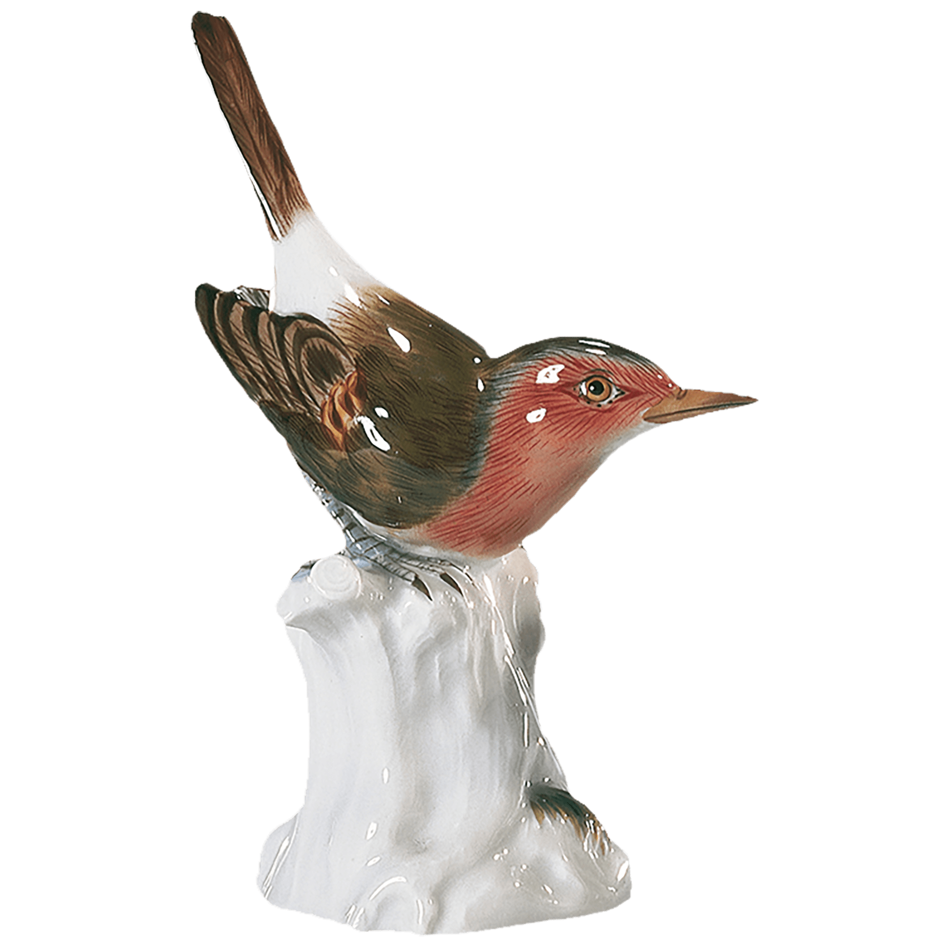 Figur Rotkehlchen, Bunt staffiert, H 12 cm | Meissen Figuren Individuell 90c100-77310 - Meissen Weimar