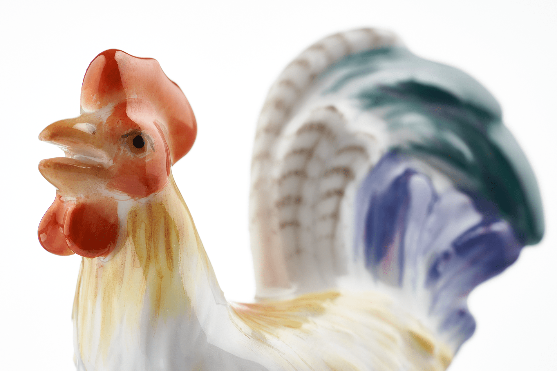 Figur Vogel, Bunt staffiert, H 4,5 cm | Meissen Einzelplastik 900100 - 77020 - Meissen Weimar