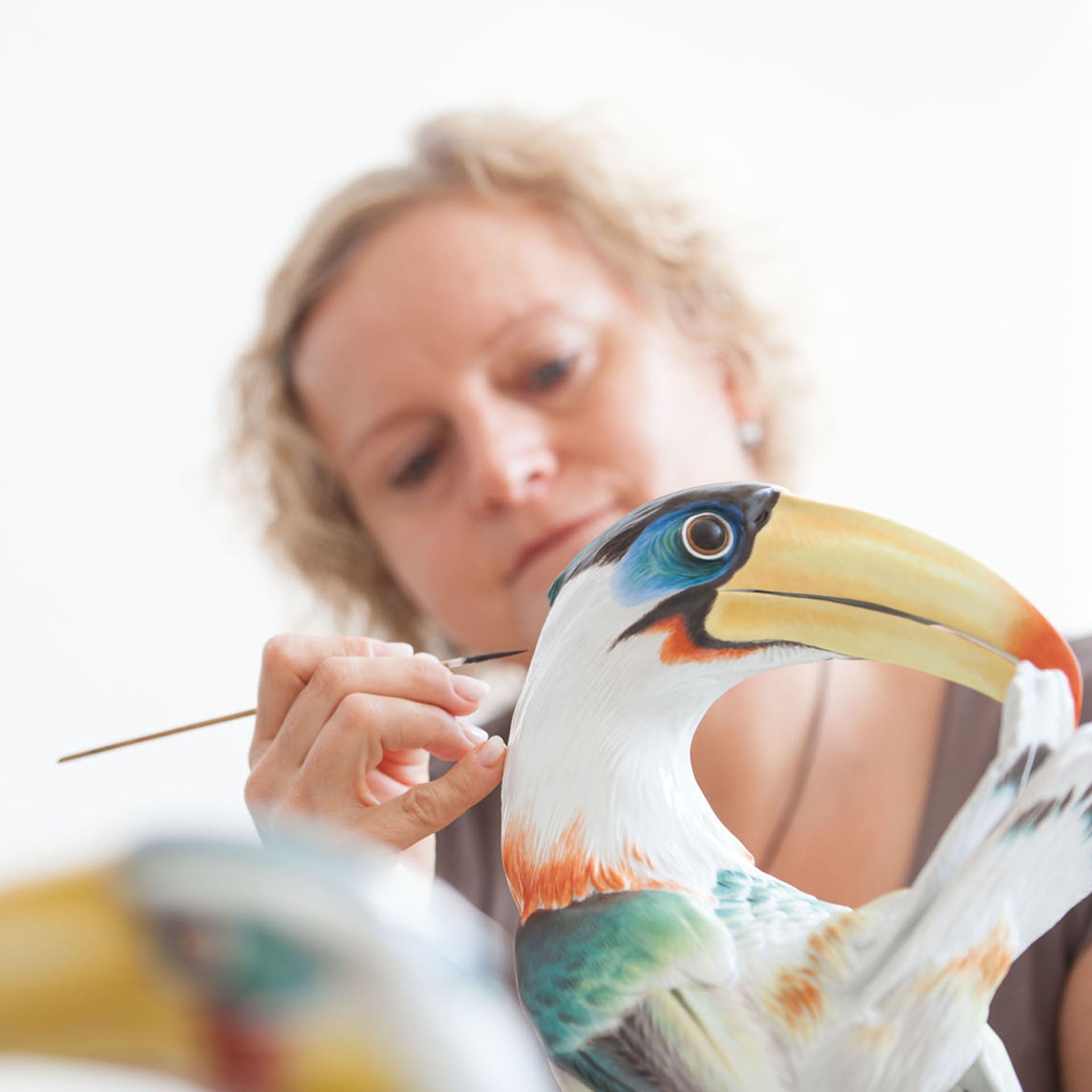 Figur Vogel Tukan handbemalt, H 32 cm | Meissen Limitierte Meisterwerke 900184 - 77417 - Meissen Weimar