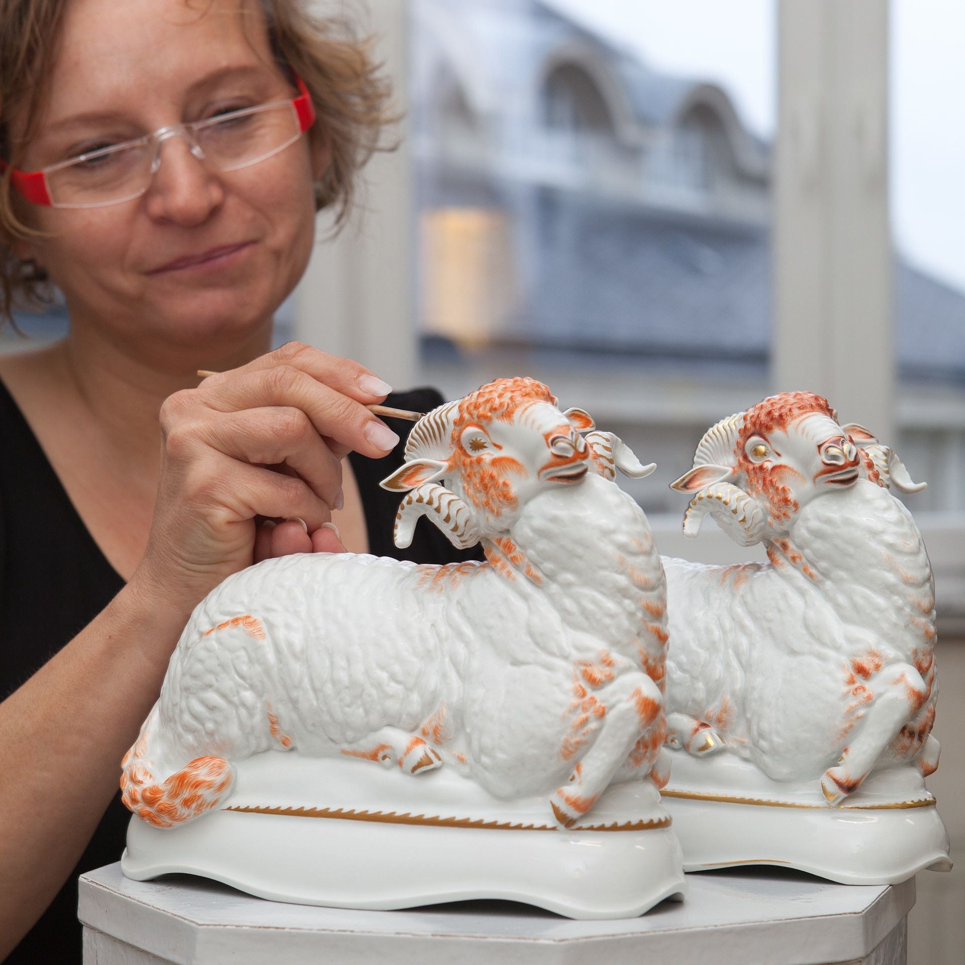 Figur Widder limitiert, H 19,5 cm | Meissen Limitierte Meisterwerke 900584 - 78322 - Meissen Weimar
