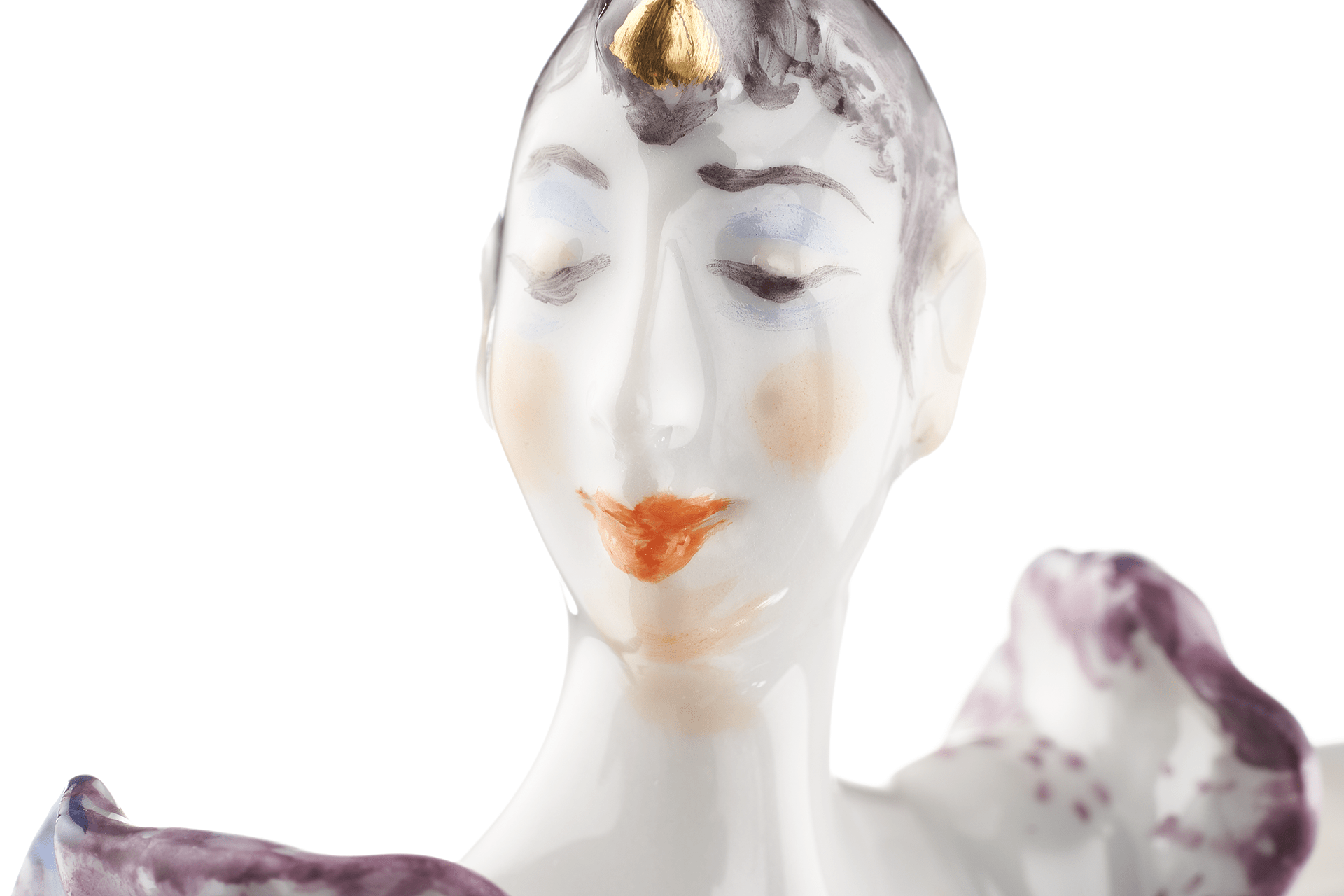Figur Zirkus Reiterin, Bunt und gold staffiert, H 29 cm | Meissen Figuren - Edition Spassvogel 900300 - 60467 - Meissen Weimar