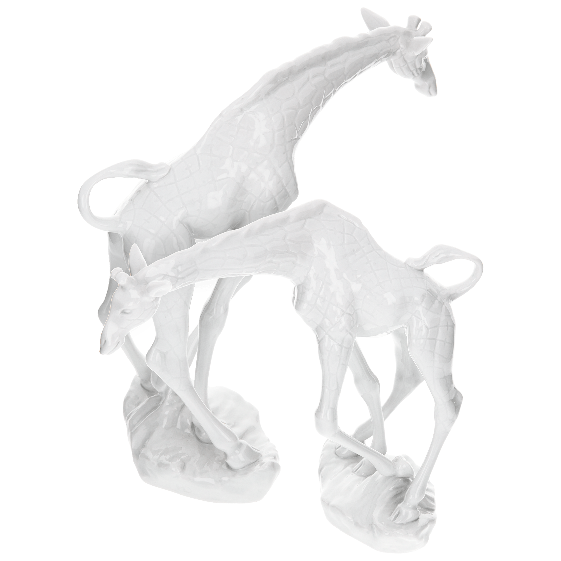 Figuren - Set Giraffen Weiß Porzellan, 2 - teilig | Meissen Figuren - Edition Tierkinder 000001 - c7802 - Meissen Weimar