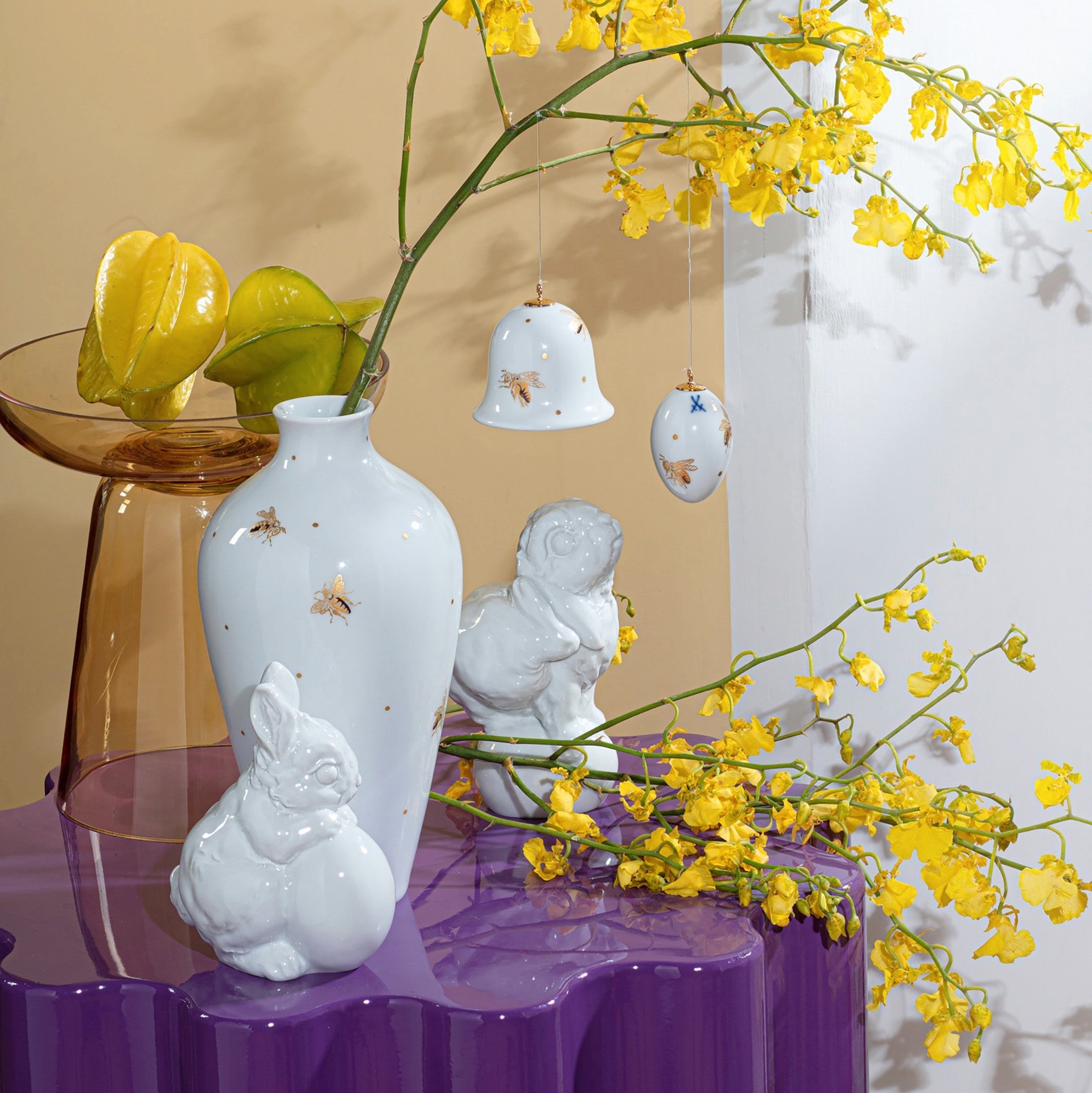 Figuren - Set Hase, Weiß, H 13 cm und 8,5 cm, 2 - teilig | Meissen Figuren - Edition Hasen 000001-c8302 - Meissen Weimar