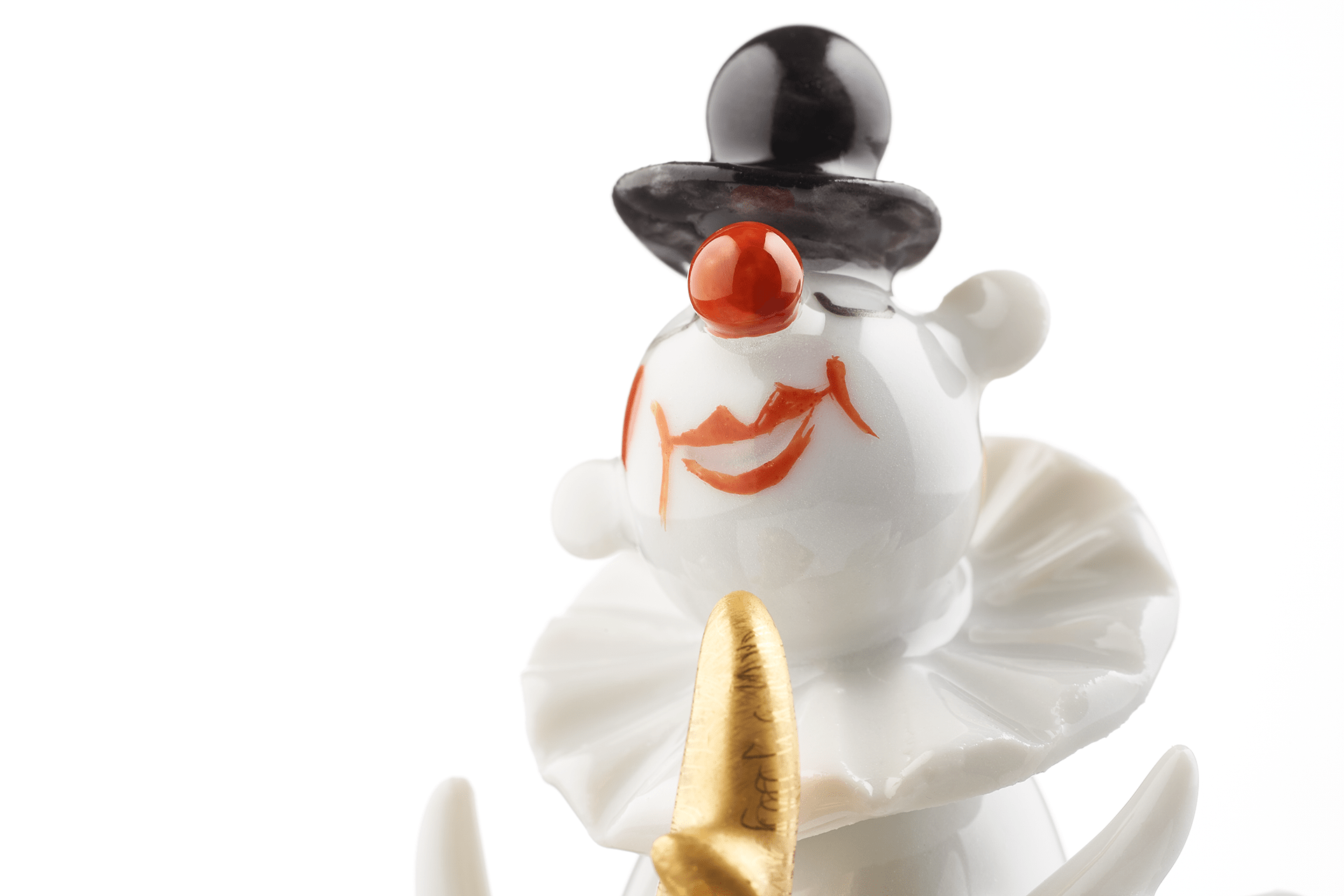 Figuren Set, Musikclowns Bunt und gold staffiert, 5 - Teilig | Meissen Figuren - Edition Spassvogel 900300 - c8301 - Meissen Weimar