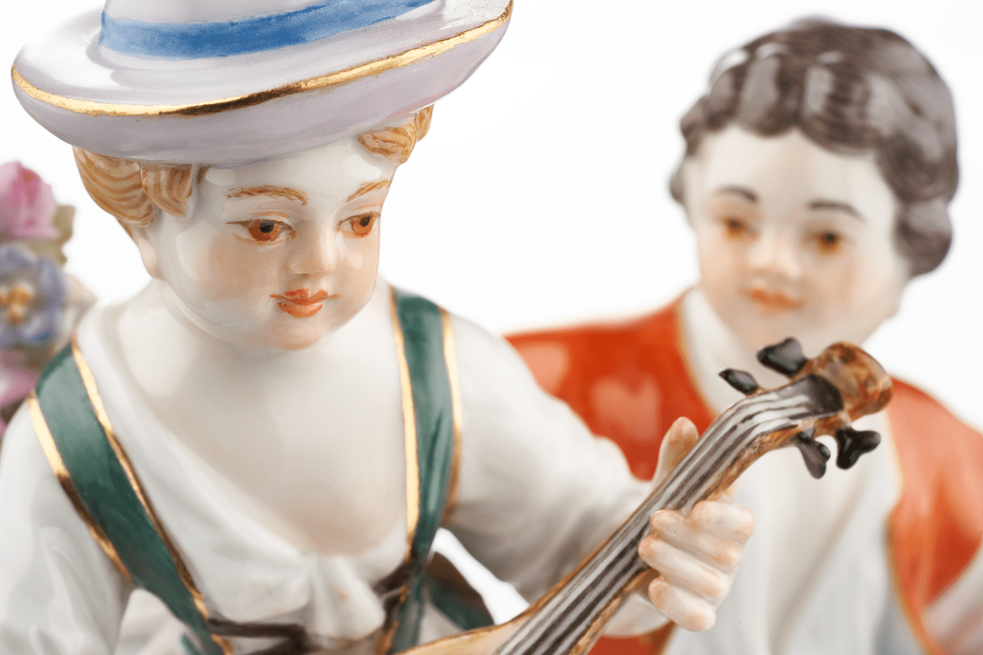 Figurengruppe, bunt und gold staffiert, H 17 cm | Meissen Figurengruppe 900300 - 61265 - Meissen Weimar