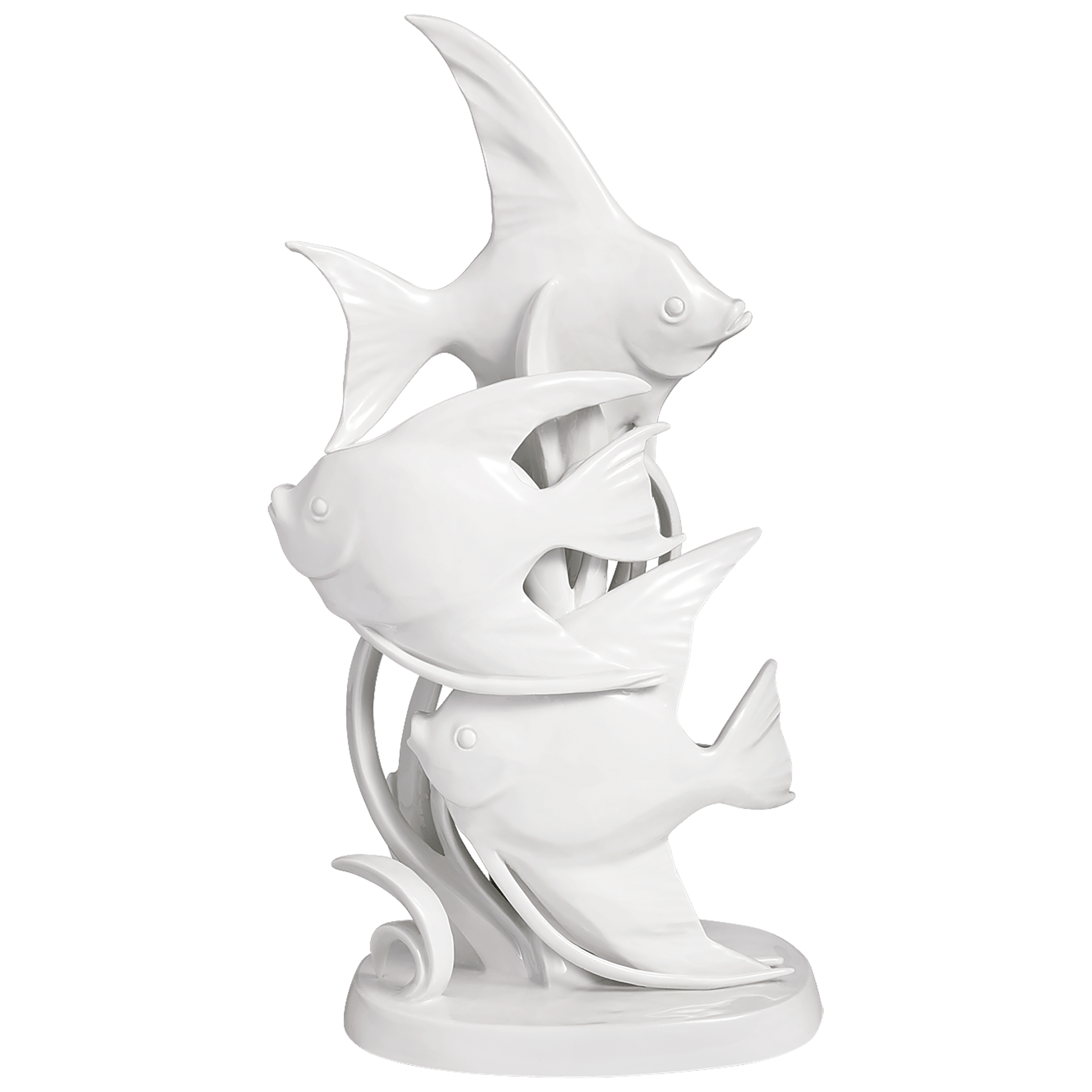 Fische, Weiß, H 28 cm | Meissen Einzelplastik 000001 - 78740 - Meissen Weimar