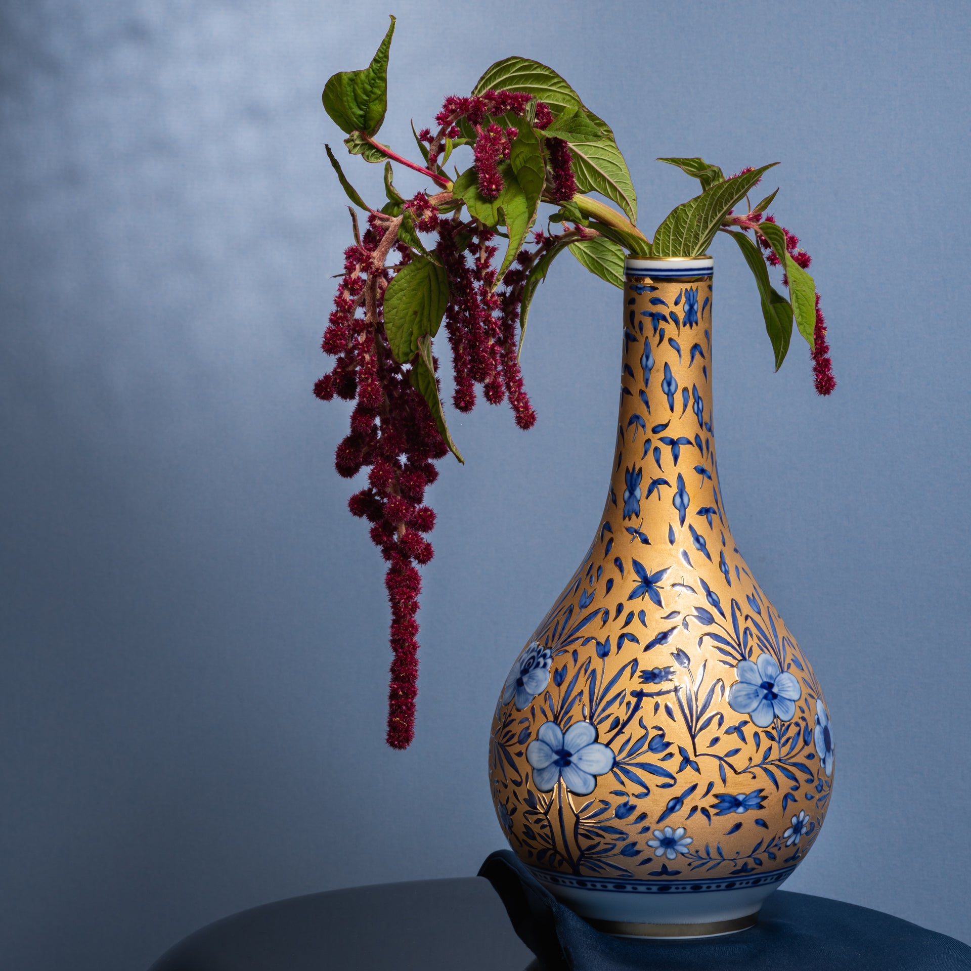 Flaschenvase, Florales, H 24,5 cm, limitiert | Meissen Limitierte Meisterwerke 827474 - 50261 - Meissen Weimar