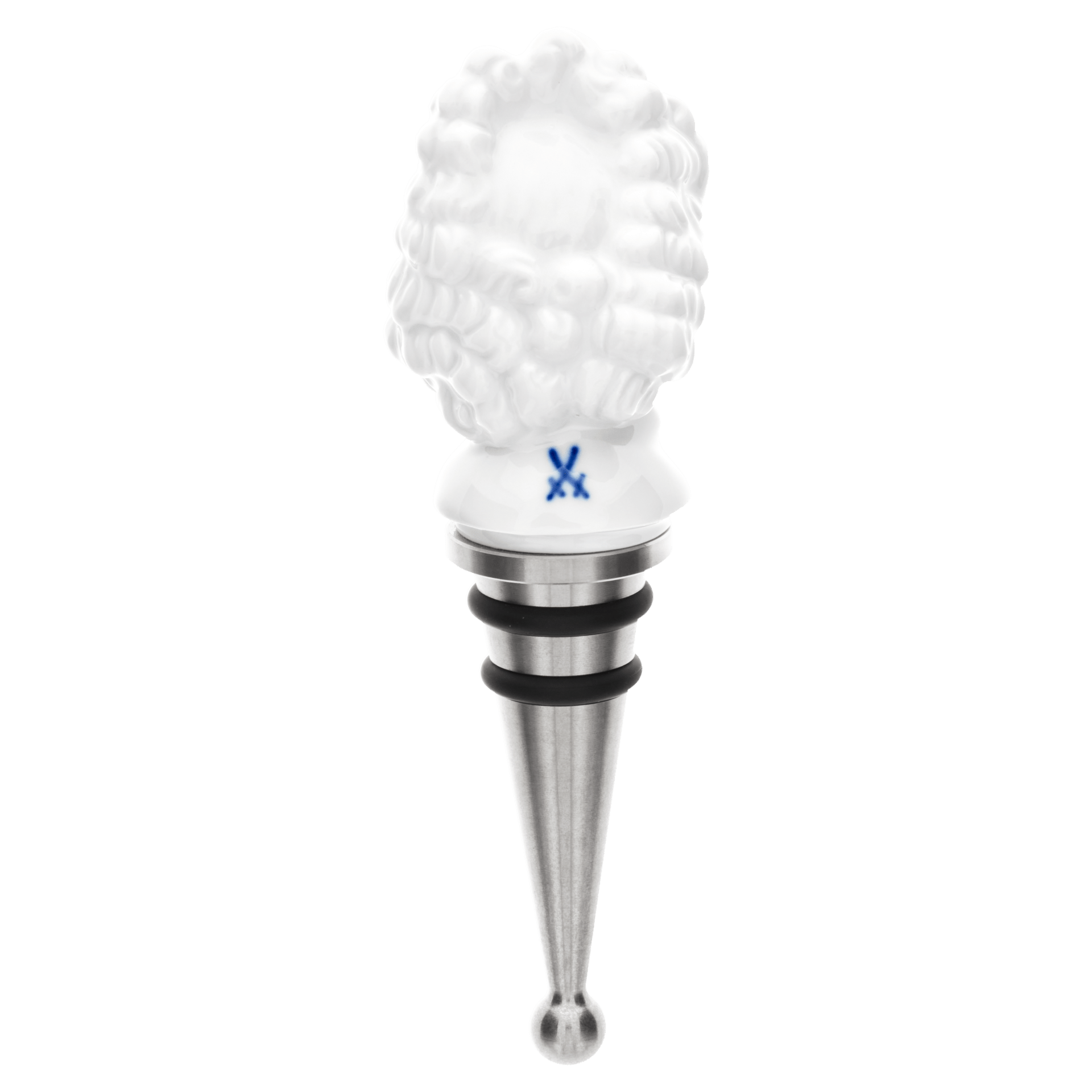 Flaschenverschluss, Affenmusiker, Weiß, H 11 cm | Meissen Bottle Tops 000001 - 83M37 - Meissen Weimar